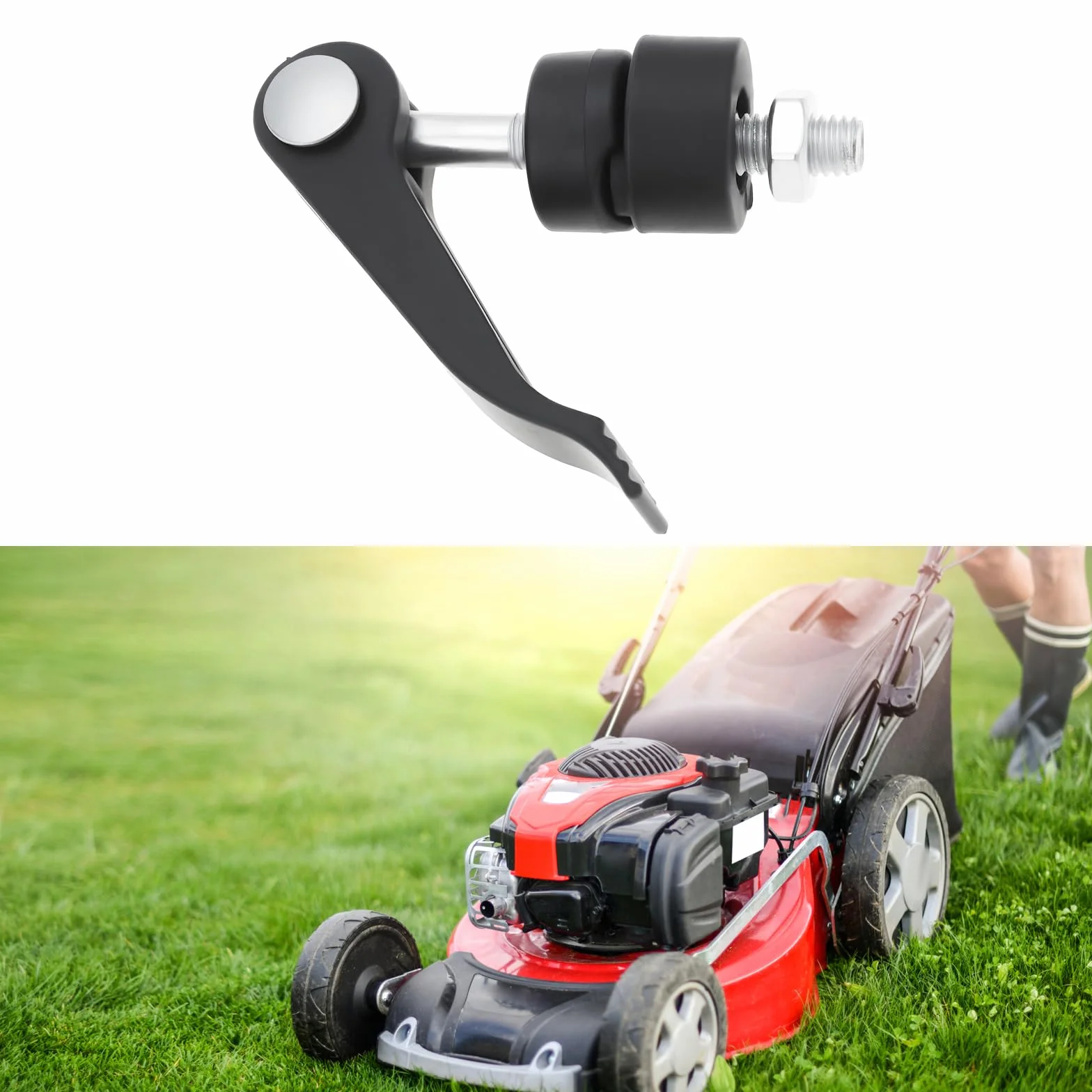 OTOTEC 2 szt. nakrętki uchwytu kosiarki ze stali nierdzewnej 6 mm 55 x 56 mm śruba do kosiarki