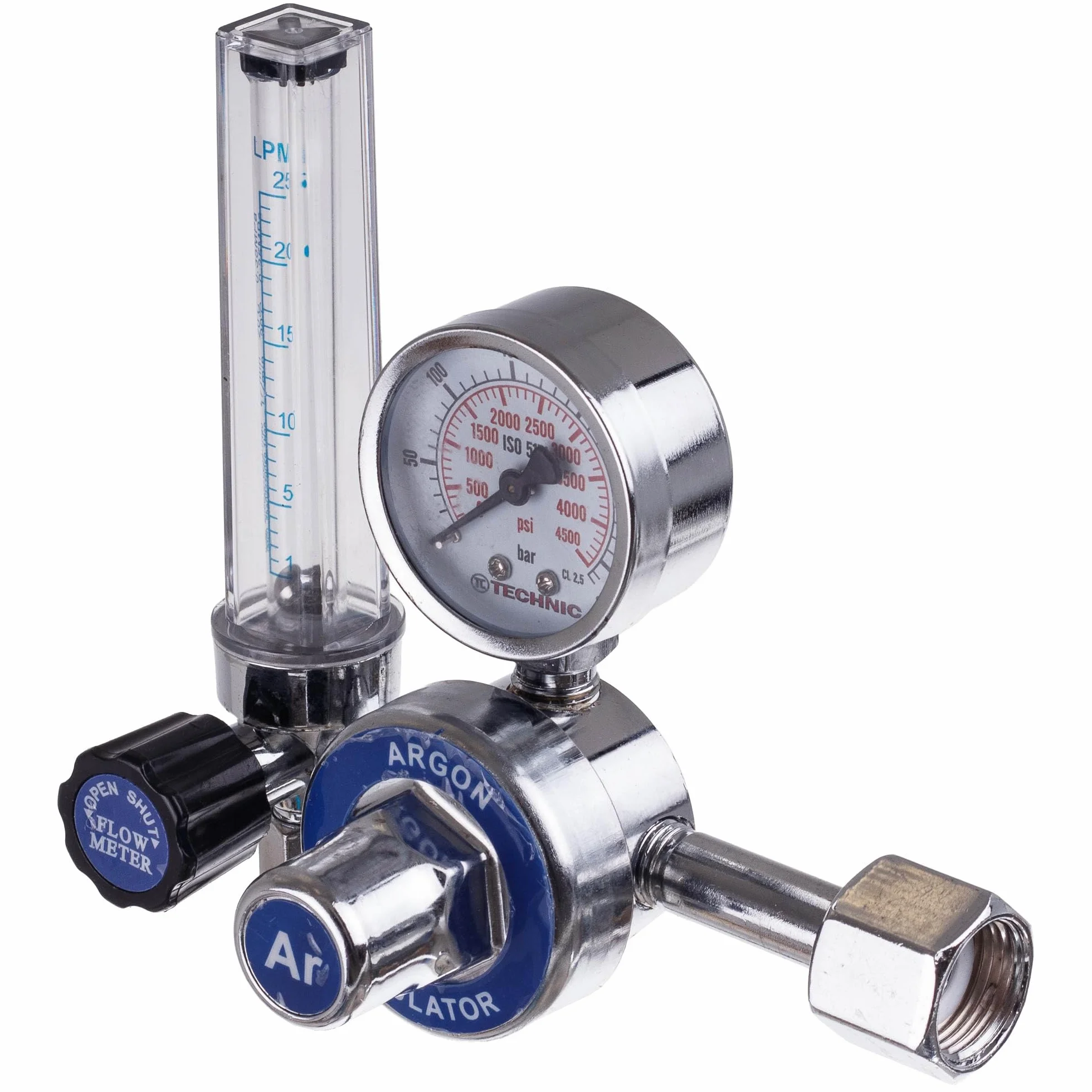TC TECHNIC Professional Reduktor ciśnienia AI1053, do argonu, CO2, przepływomierz, MAG, spawanie TIG, WIG, wejście: 0-200 bar, wyjście: max. 3,5 bar