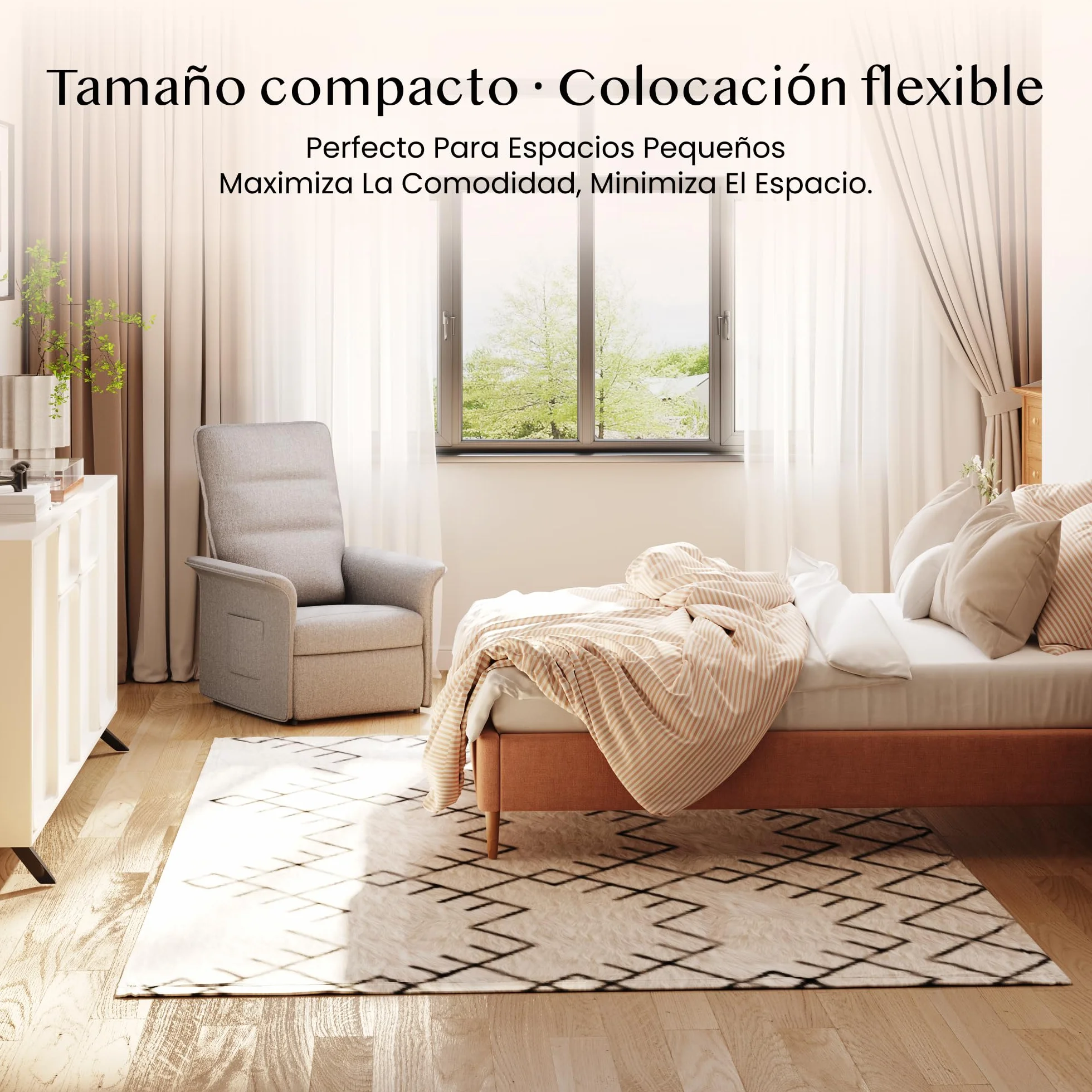 FLEXISPOT X1 Elektryczny fotel relaksacyjny (82 x 77 x 104 cm), regulowane oparcie 105°-155°, fotel do leżenia, ergonomiczny do sypialni i salonu