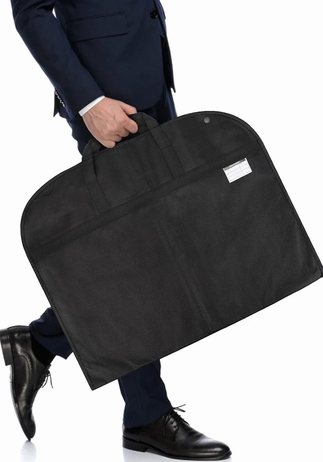 Pokrowiec na garnitur 100 x 60 cm oddychający przeciwkurzowy zestaw 2 sztuk czarny