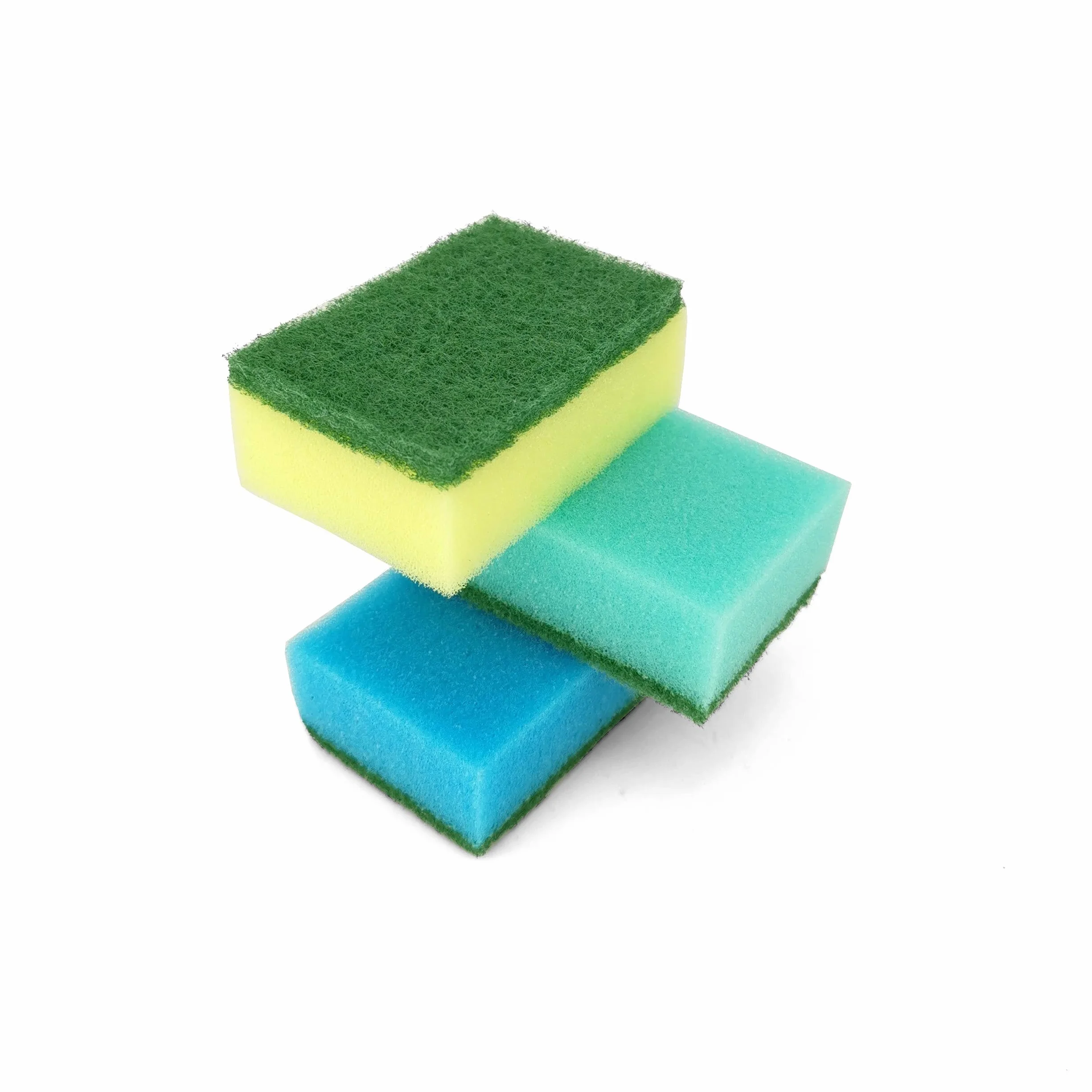 D.RECT Zestaw 10 Szt. Gąbek Kuchennych – Dwustronne Gąbki do Garnków – Uniwersalne Gąbki MIDI – Wymiary 75 x 50 x 28 mm – Wielokolorowe