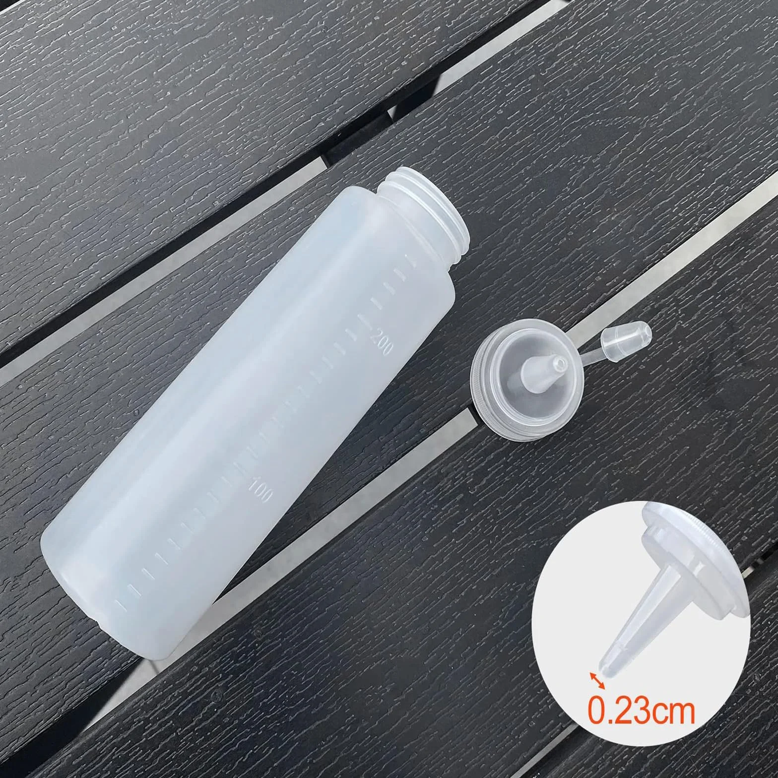 Butelka do wyciskania 250 ml 6 sztuk plastikowa bez BPA do sosu