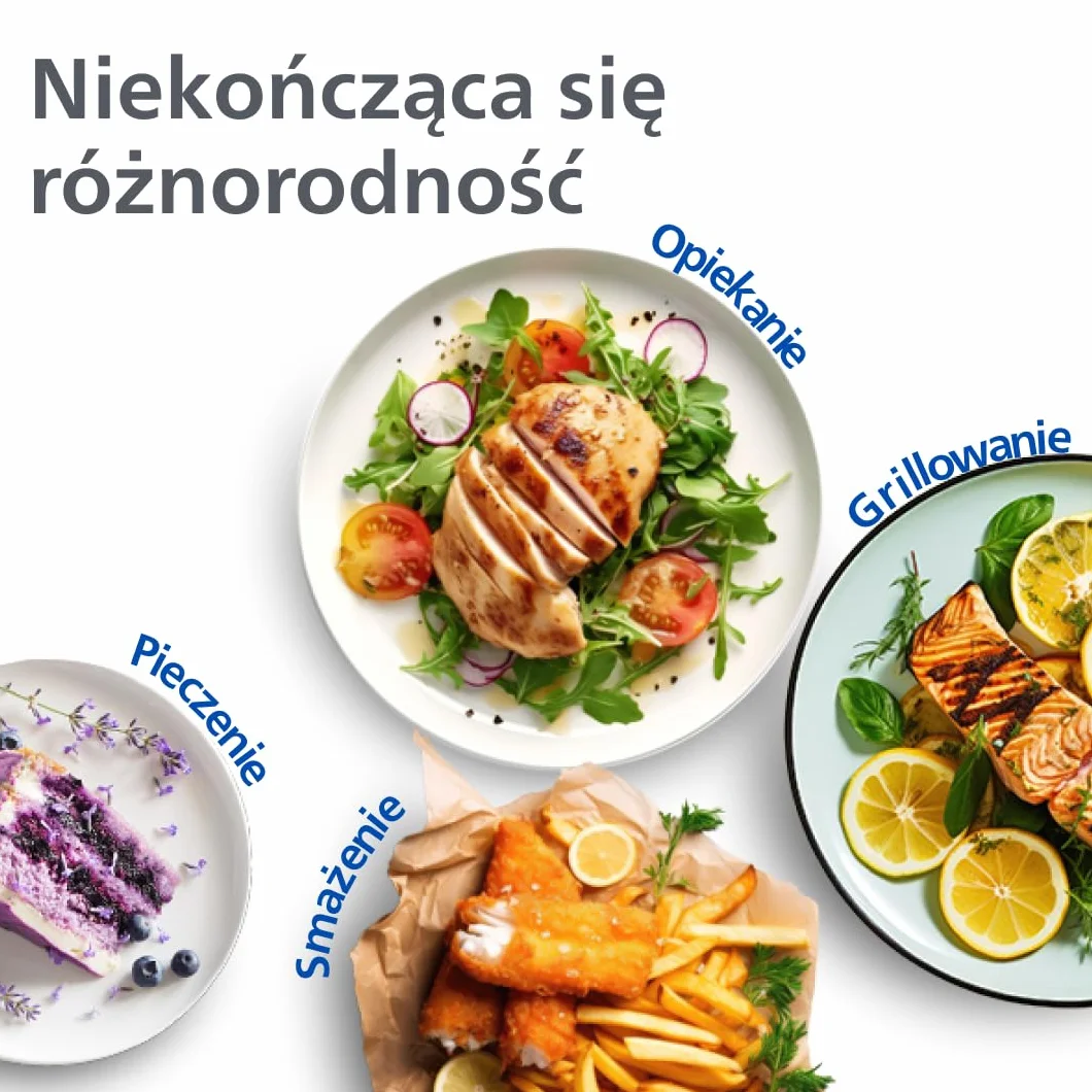 Philips Dual Basket AirFryer - zdrowe, szybkie i wszechstronne gotowanie, do pieczenia, gotowania i grillowania, duża pojemność 9 l, RapidAir, ekran dotykowy, konstrukcja z 2 szufladami (NA350/00)