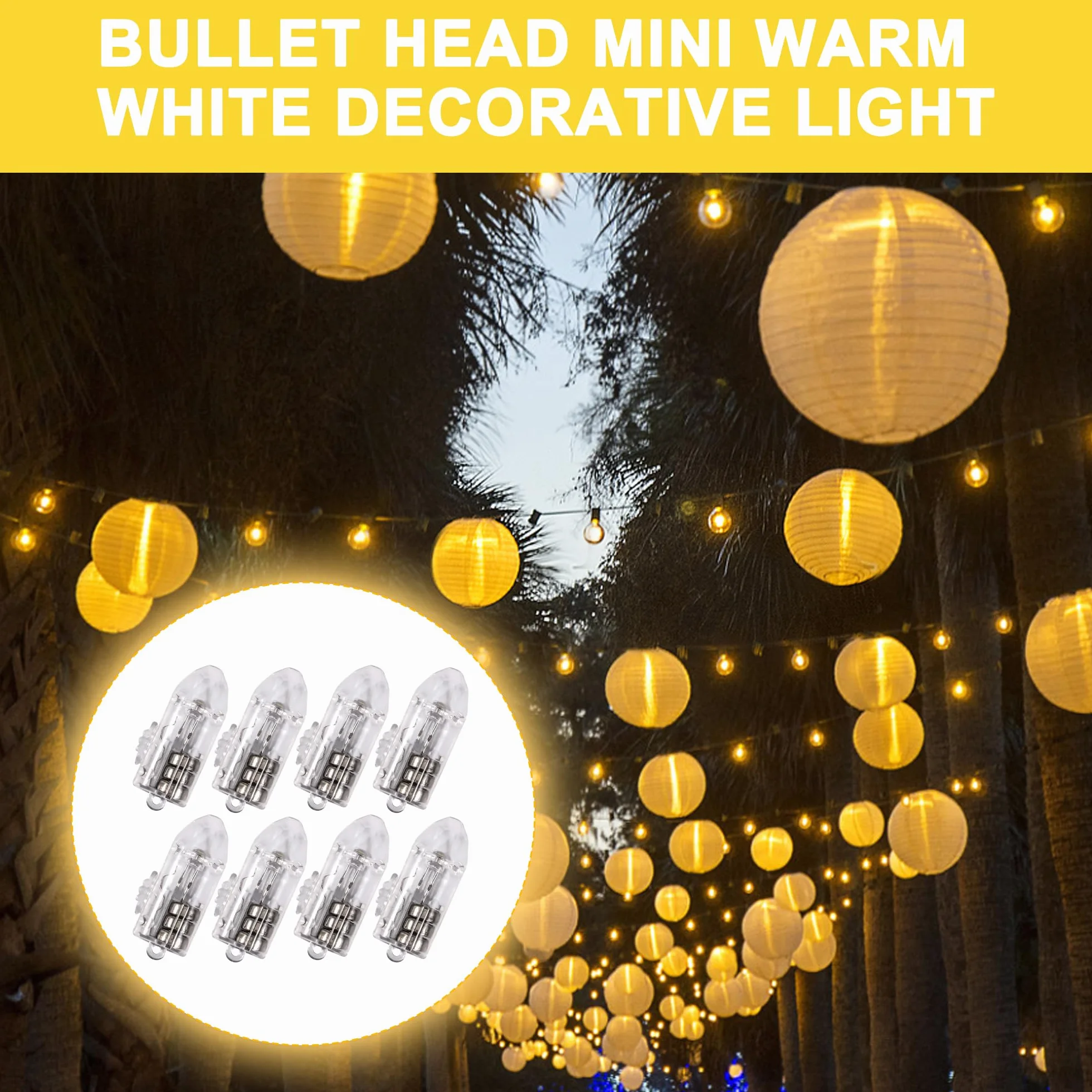 30 sztuk mini balonów LED, ciepła biel, mini papierowa latarnia z baterią, mini lampki LED, na urodziny, wesele, Halloween, Boże Narodzenie
