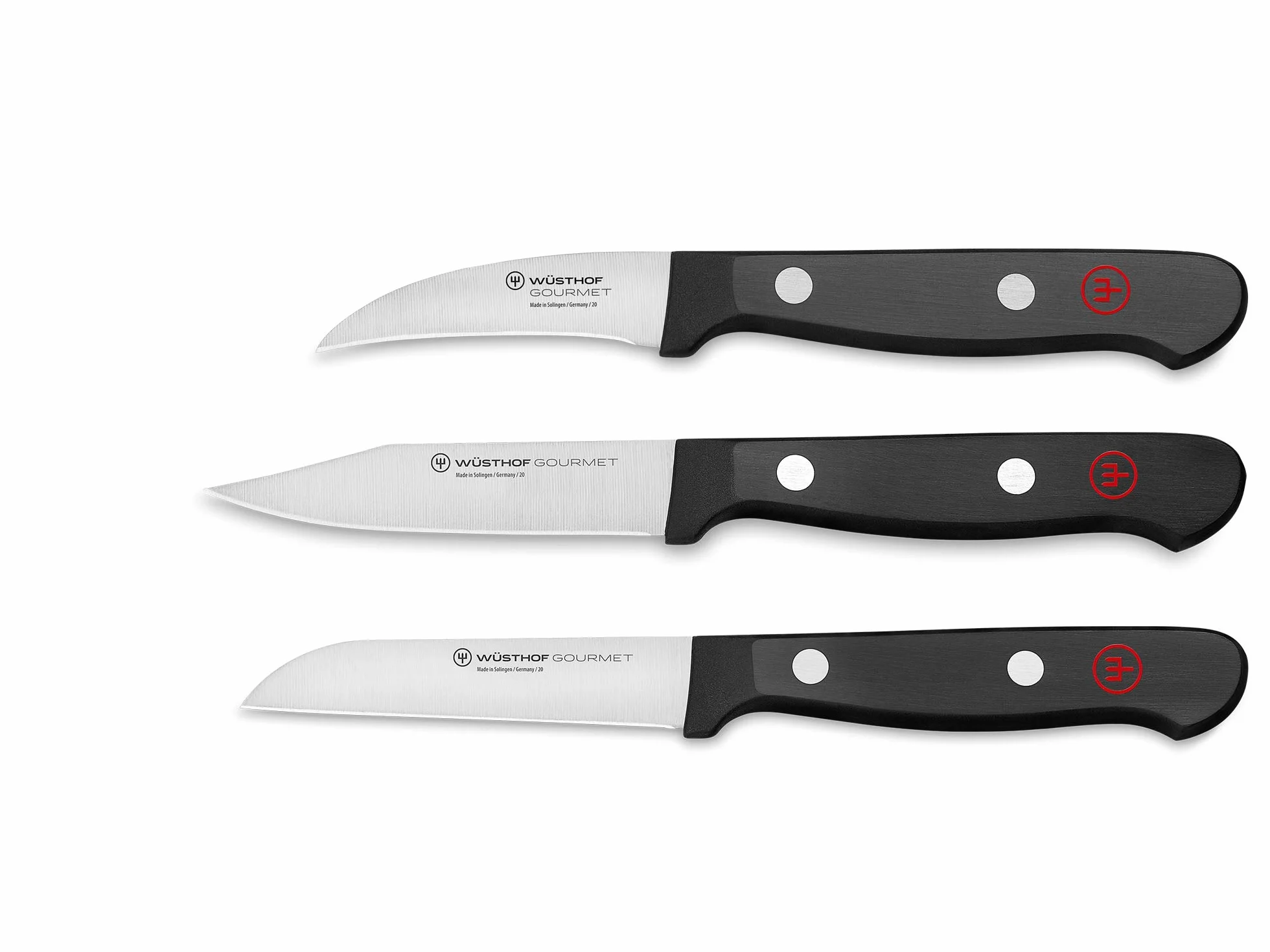 WÜSTHOF Gourmet Zamiennik noży do warzyw 6 cm 8 cm czarny srebrny