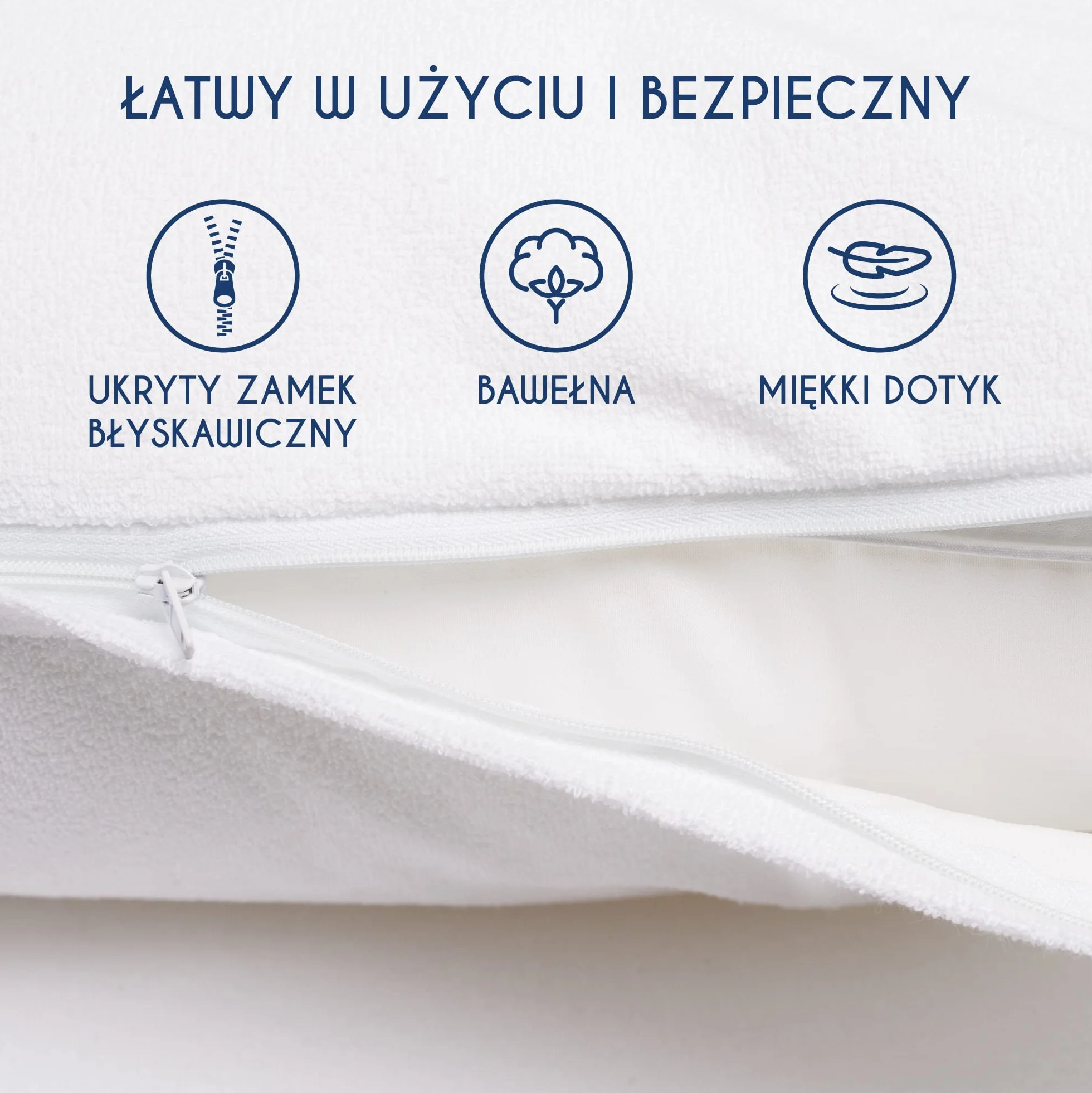Dreamzie Poszewka na poduszkę, wodoszczelna, bawełna, z certyfikatem Oeko Tex®, z zamkiem błyskawicznym, oddychająca, hipoalergiczna, antybakteryjna, ochrona przeciw roztoczom, 40 x 80 cm, 2 szt.
