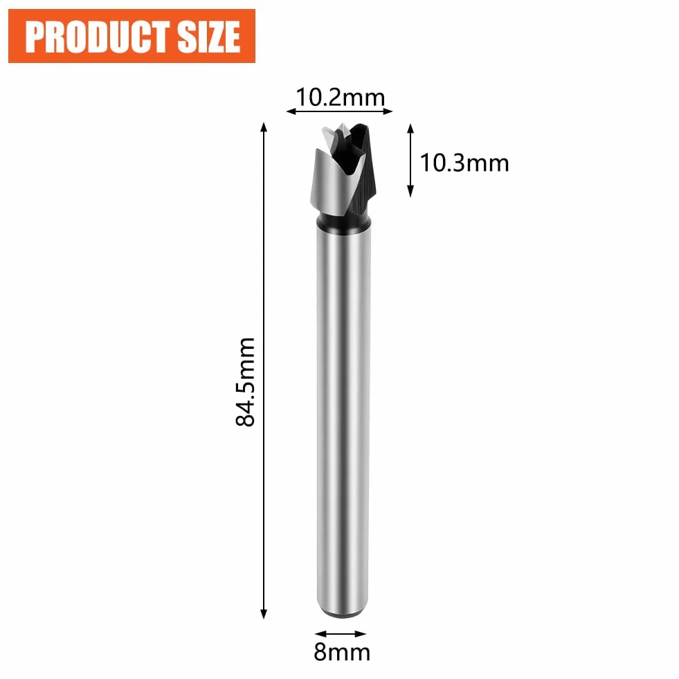 Flintronic Forstner wiertło 10 mm, otwornica z węglików spiekanych, końcówka Forstnera, wiertło do twardego drewna, korka, szyny, sklejki, płyty wiórowej, 10 mm