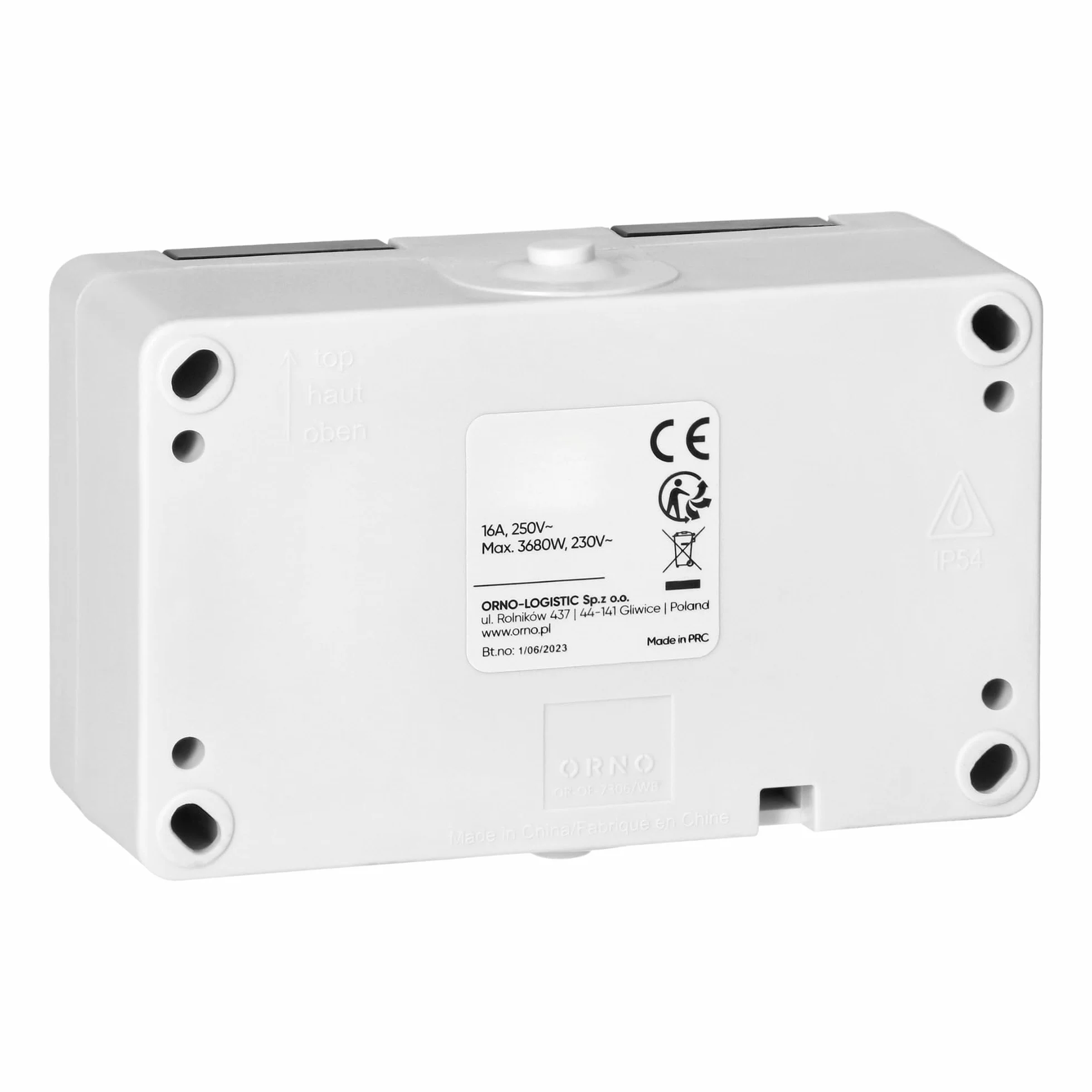 Gniazdo Hermetyczne Gniazdo Elektryczne Hermetyczne IP 54 biało-czarne