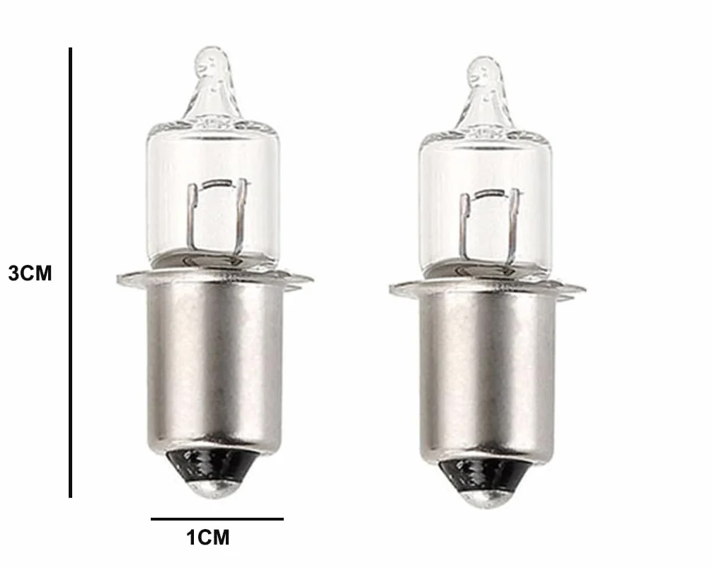 ShuoHui Żarówka rowerowa halogenowa P13,5S 6 V, 2,4 W, żarówka zapasowa, przednie światło, 2500 K, ciepła biel, gniazdo PX13,5s, miniaturowa żarówka Hs3, do roweru, latarki (2)