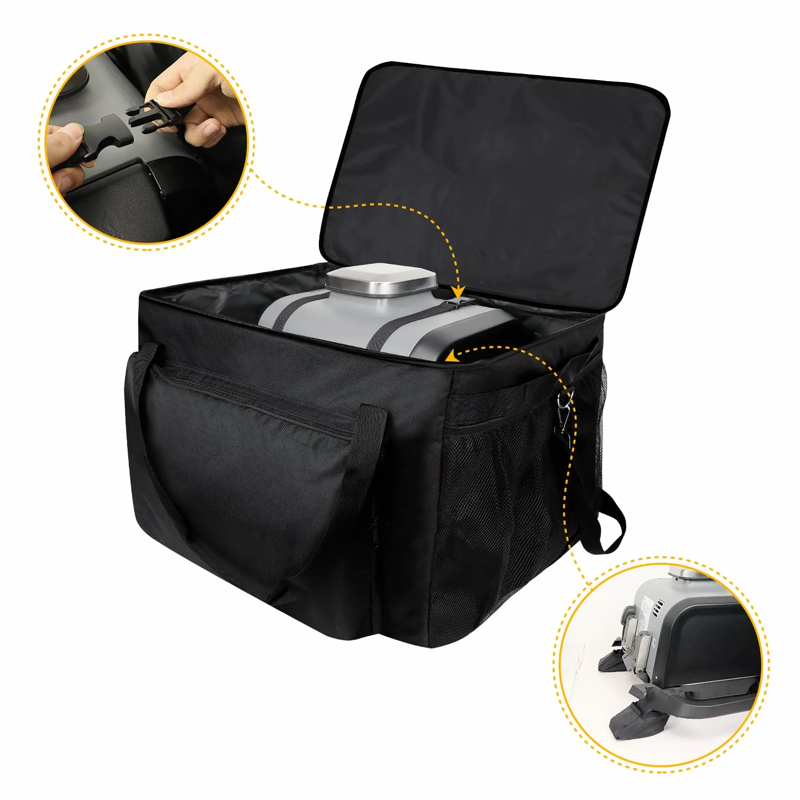 Ninja Woodfire pokrowiec na grilla, Kolor: czarny, Grill Bag, minimalistyczny