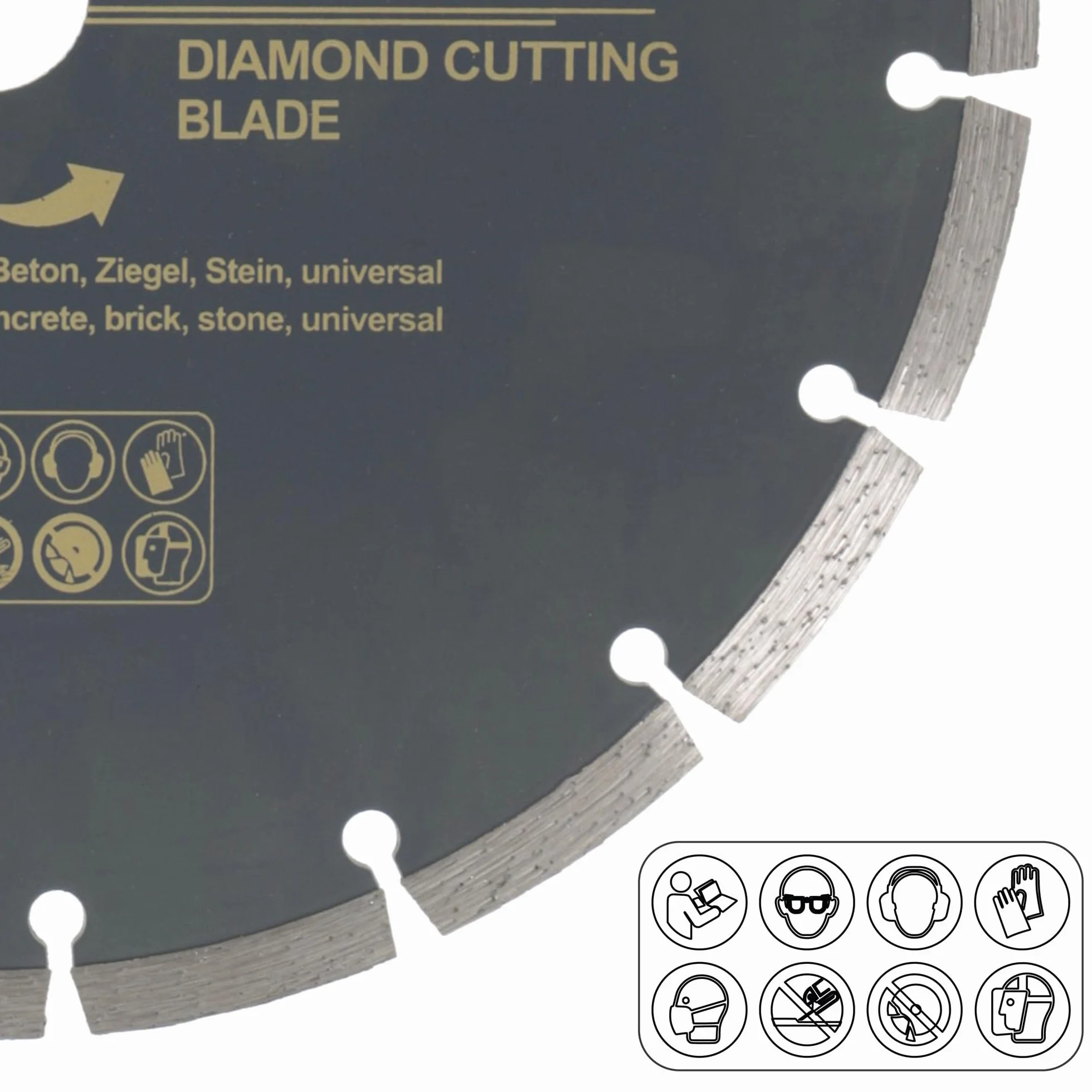 PRODIAMANT Diamentowa tarcza tnąca 230 mm, uniwersalna tarcza tnąca do kamienia, betonu, granitu, muru, cegły, akcesoria szlifierki kątowej