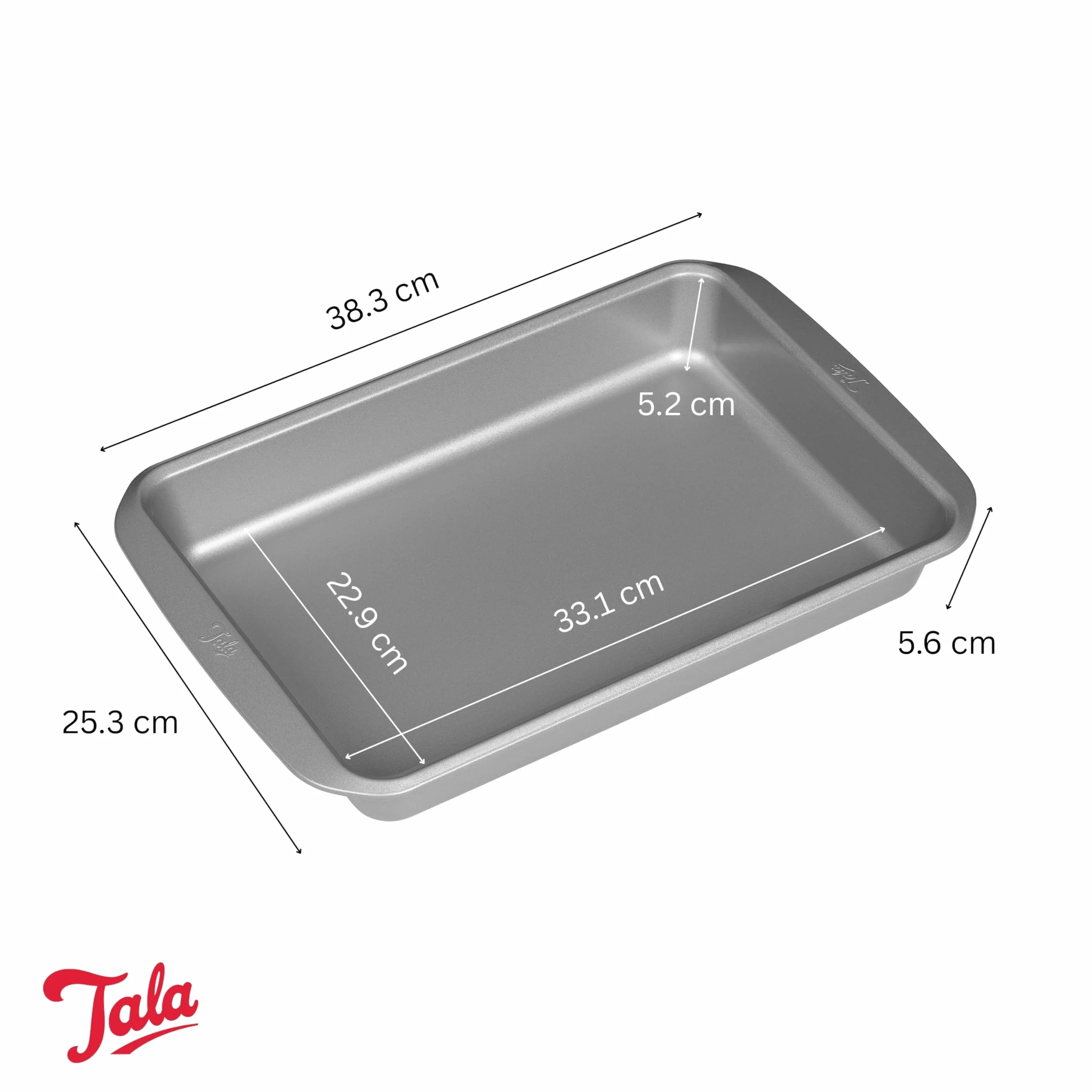 Tala Everyday 10A11604 duża patelnia do pieczenia na co dzień, stal węglowa, szara