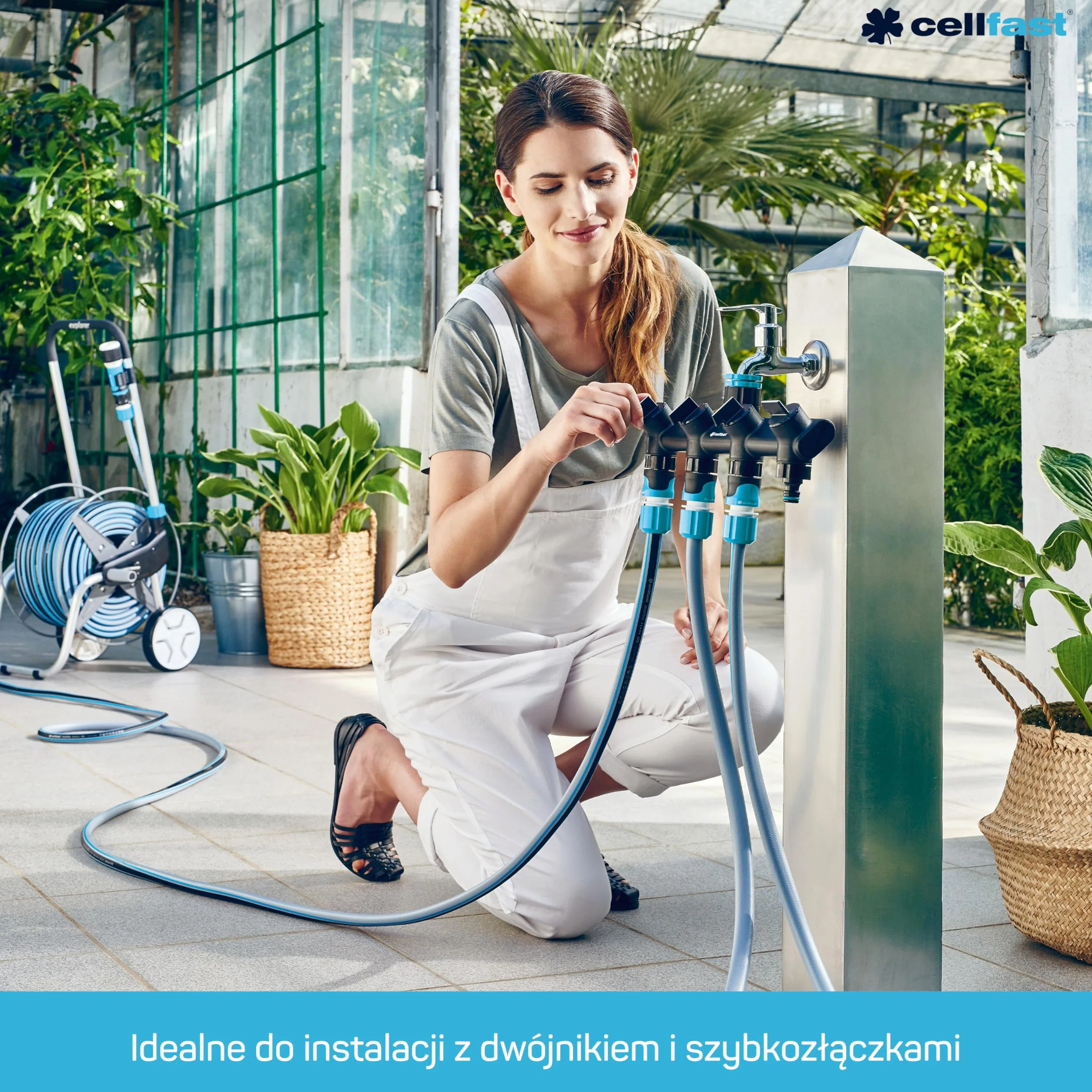 Cellfast Szybkozłącze - stop IDEAL™ 3/4", Połączenie dwóch końców węży, Tworzywo PC/ABS, Ergonomiczny kształt, 51-625