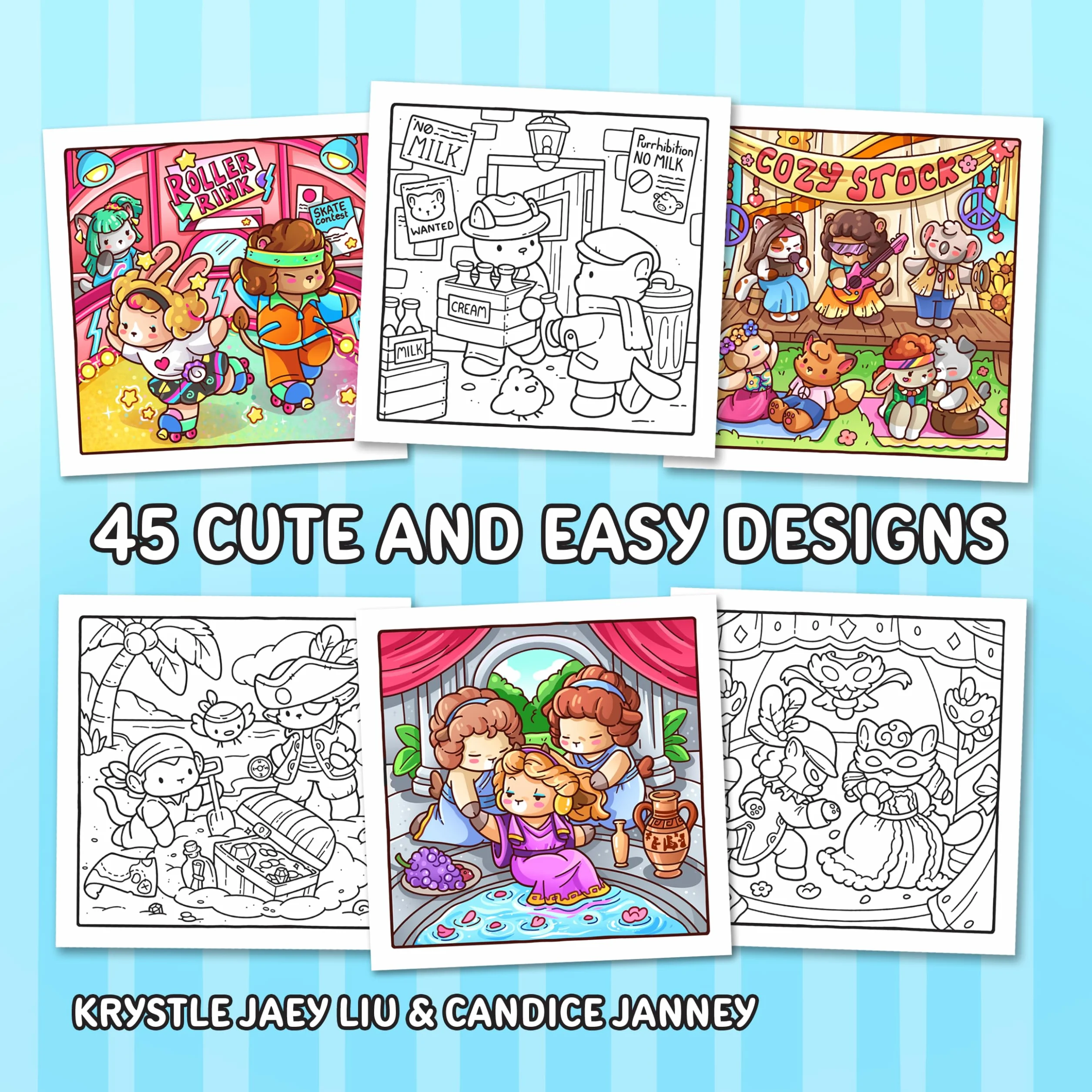 Cozy Eras 2: Cute Coloring Book for Adults and Teens with Charming Characters and Easy-to-Color Nostalgic Scenes for Relaxation
