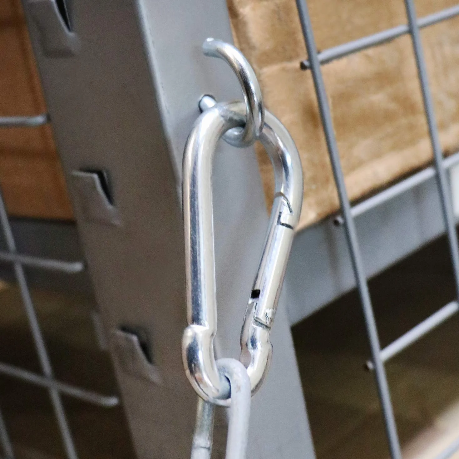 COM-FOUR® 6x Karabinczyk - stalowy karabinczyk o udzwigu 220 kg - do zagli slonecznych, wiszacego grilla, worka bokserskiego i wielu innych
