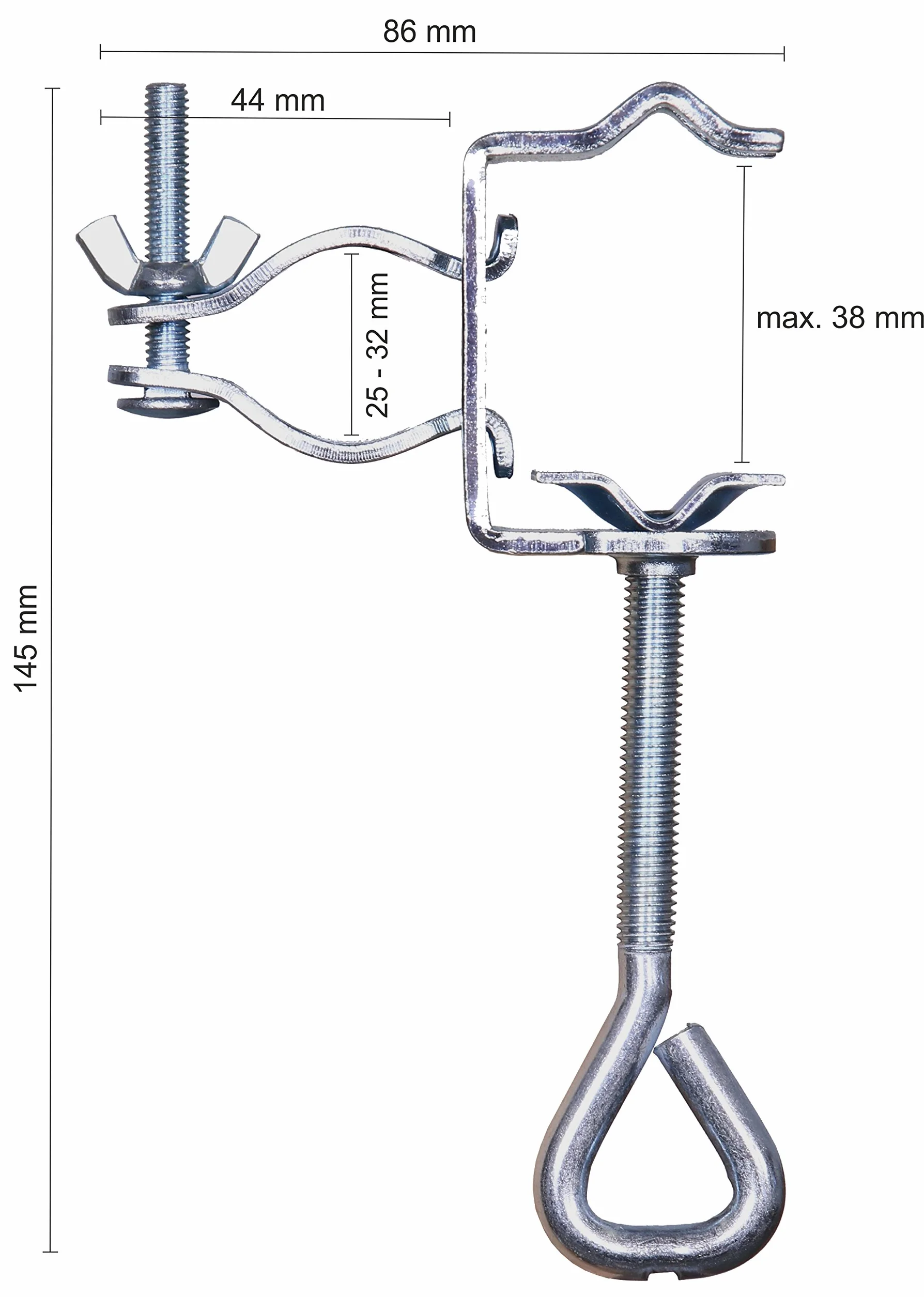 Schneider 801-00 Klamra Stołowa do Parasoli Przeciwsłonecznych ze Stali, Srebrny,