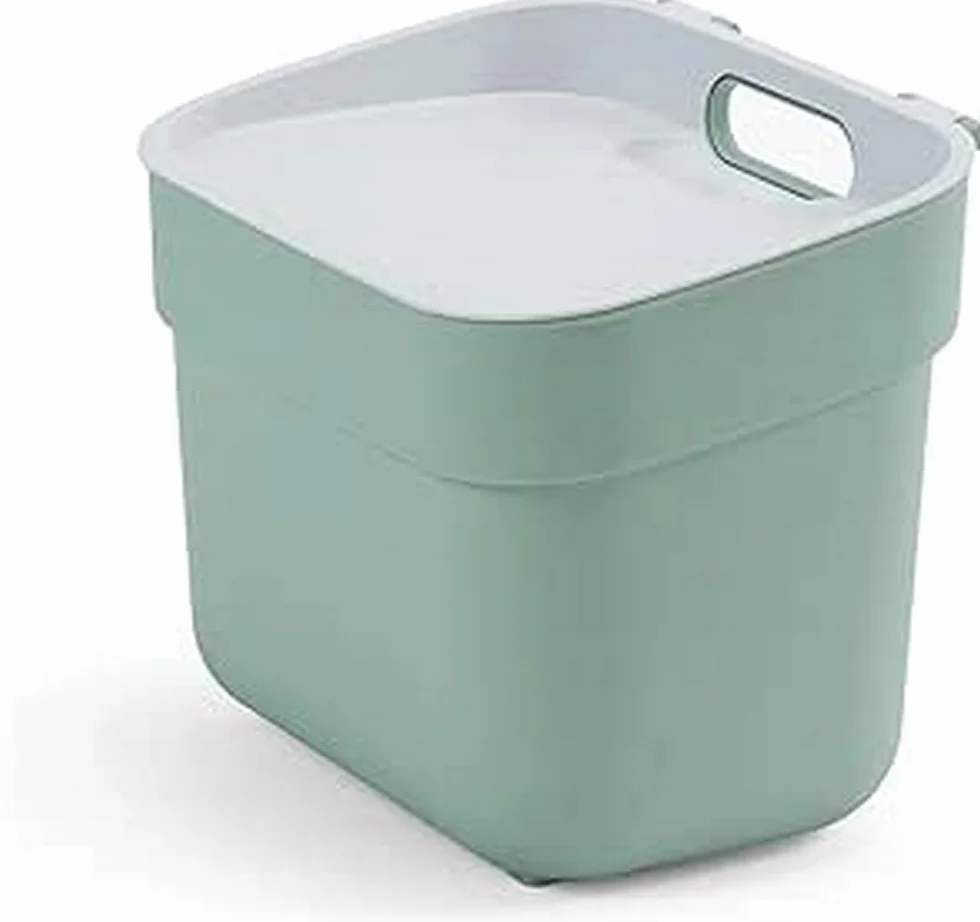 CURVER Kosz na śmieci 5 l "Ready To Collect" - nadaje się do kompostu - z uchwytem ściennym lub drzwiowym - kuchnia, łazienka, pralnia - 100% recykling - zielony