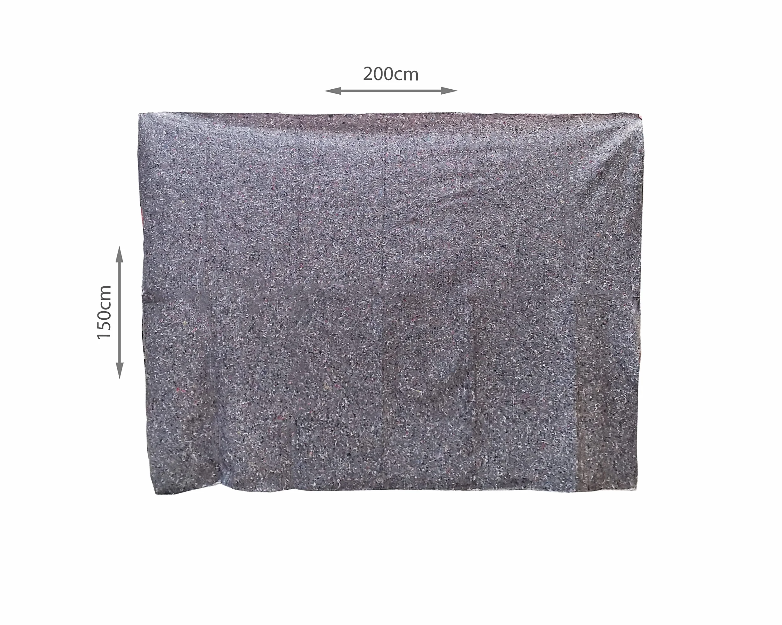 25 x Koc Do Pakowania, 350 g/m², Szary, 150 x 200 cm, Do Przeprowadzki i Transportu Mebli