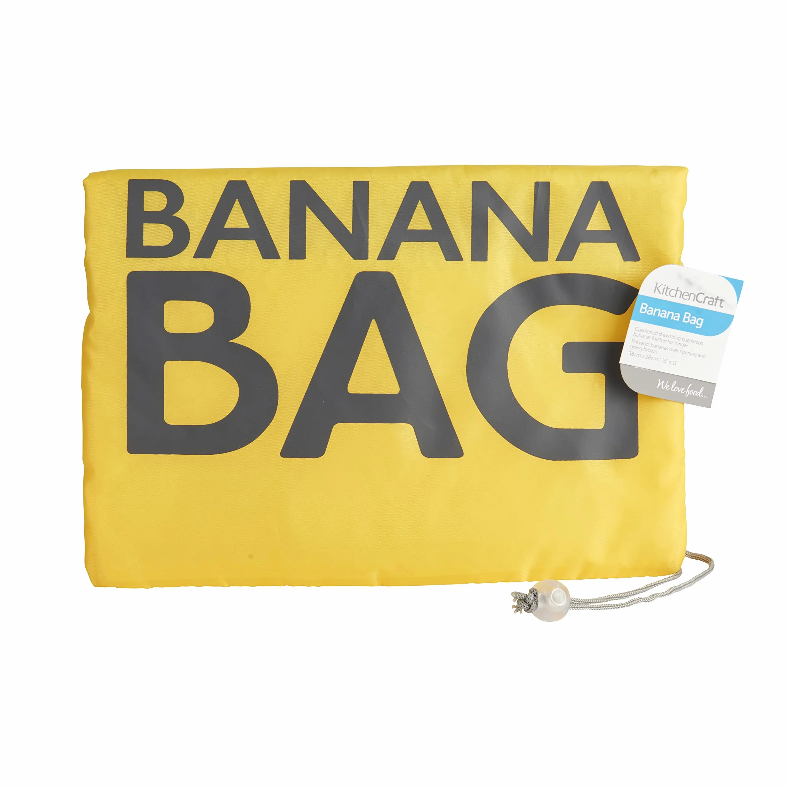 KitchenCraft Torba do Przechowywania Bananów Stay-Fresh 38 × 28 cm Żółty
