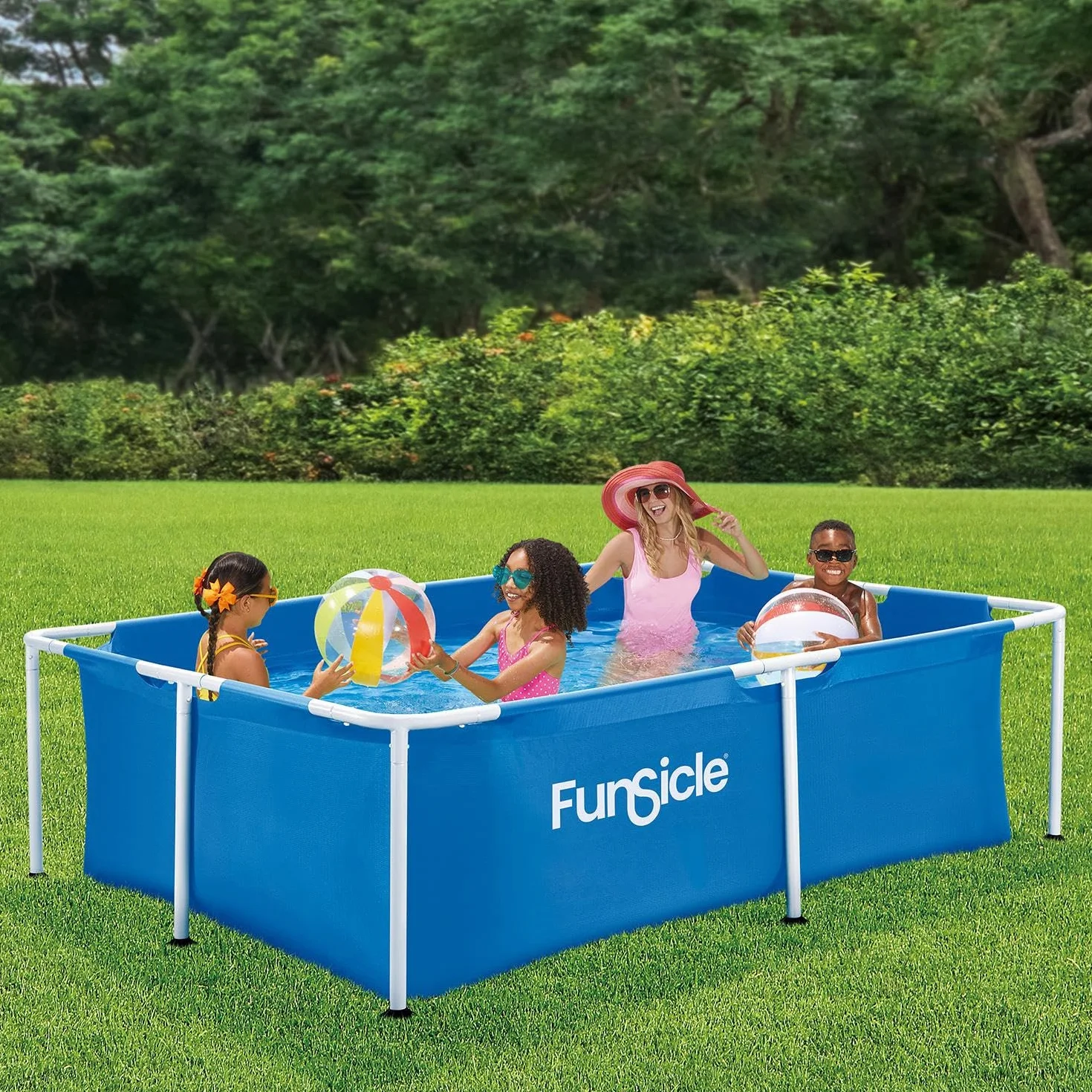 FUNSICLE Basen rurowy prostokątny 2,13 m x 1,52 m x 0,61 m