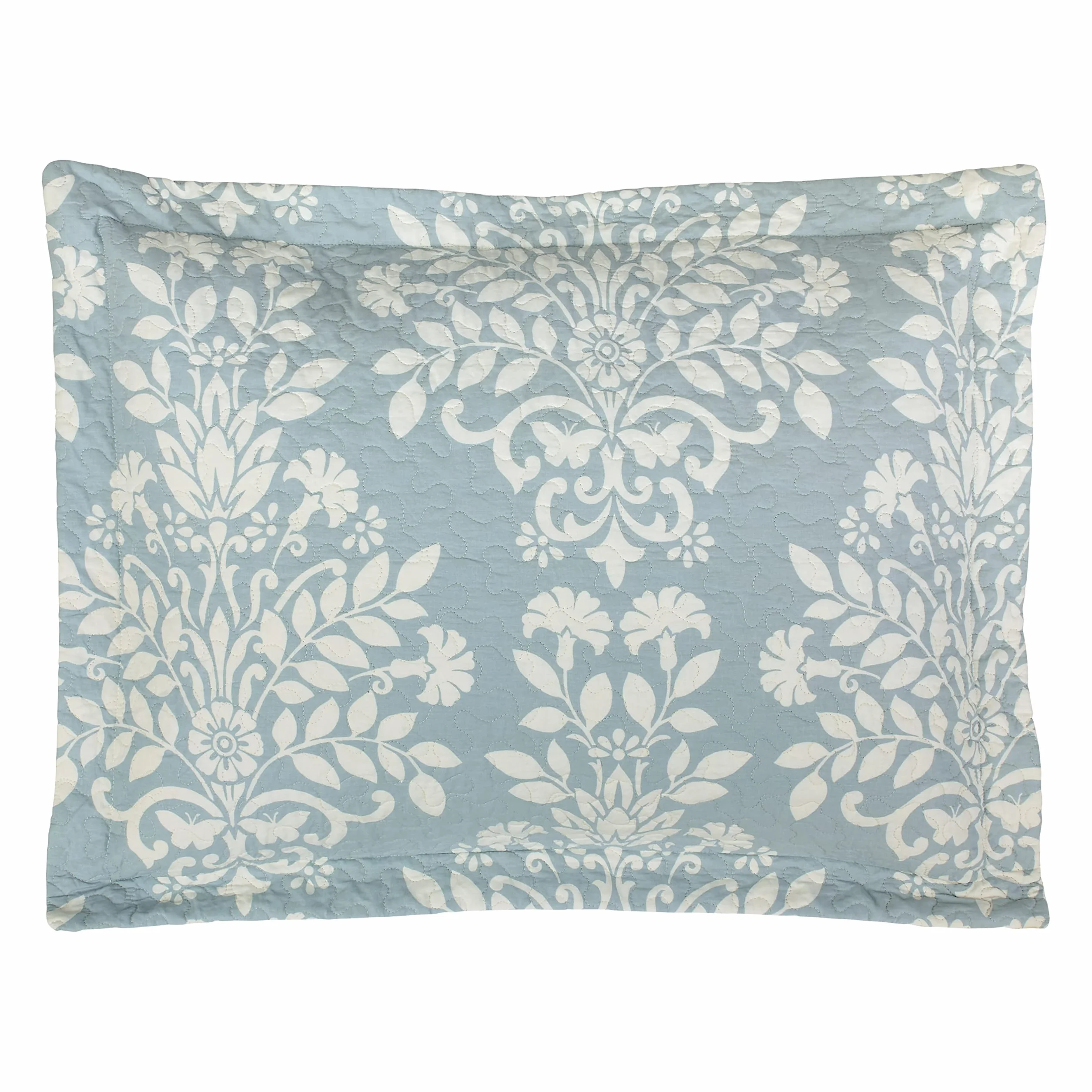 Laura Ashley - Kolekcja Rowland - Zestaw kołder - 100% bawełna, odwracalna, całoroczna pościel z pasującymi pokrowcami, wstępnie prana dla dodatkowego komfortu, pełna/królowa, niebieska