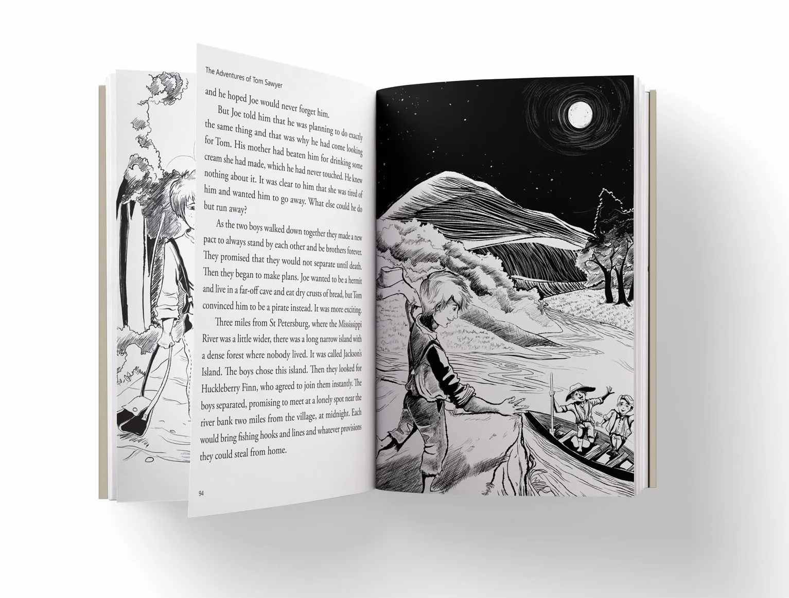 The Adventures of Tom Sawyer: llustrated Abridged Children Classic English Novel with Review Questions (Hardback