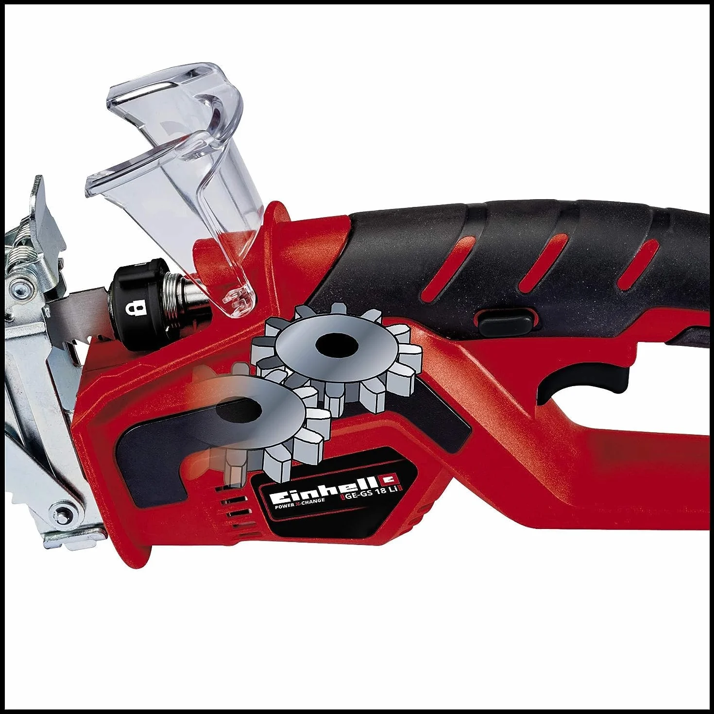Einhell Akumulatorowa piła do gałęzi GE-GS 18 Li-Solo Power X-Change (Li-ion, 18 V, brzeszczot o długości 150 mm, wysokiej jakości z beznarzędziową wymianą, bez akumulatora i ładowarki)
