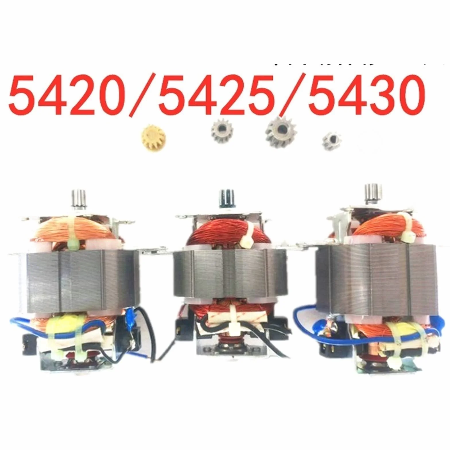 Silnik elektryczny do mielarki do mięsa o zmiennym powietrzu, silnik części do ogólnych napraw robota kuchennego, 9 zębów 10 zębów silnik 5425, silnik 5430 synchroniczny bęben (kolor: bez uszek