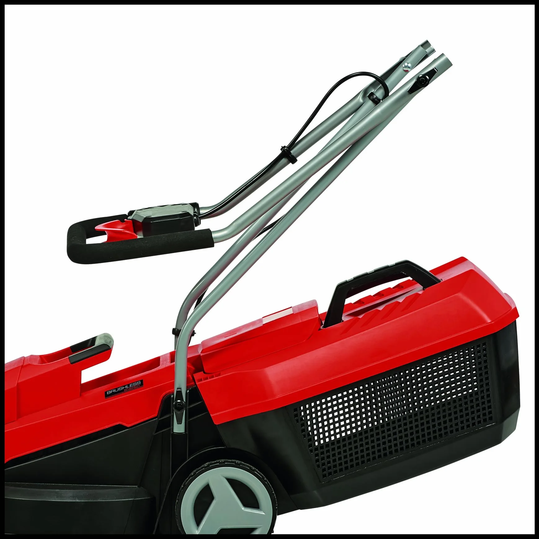 Einhell Kosiarka akumulatorowa GE-CM 18/32 Li Power X-Change (Li-ion, 18 V, szerokość koszenia 32 cm, silnik bezszczotkowy, 3-stopniowa regulacja wysokości koszenia, bez akumulatora i ładowarki)