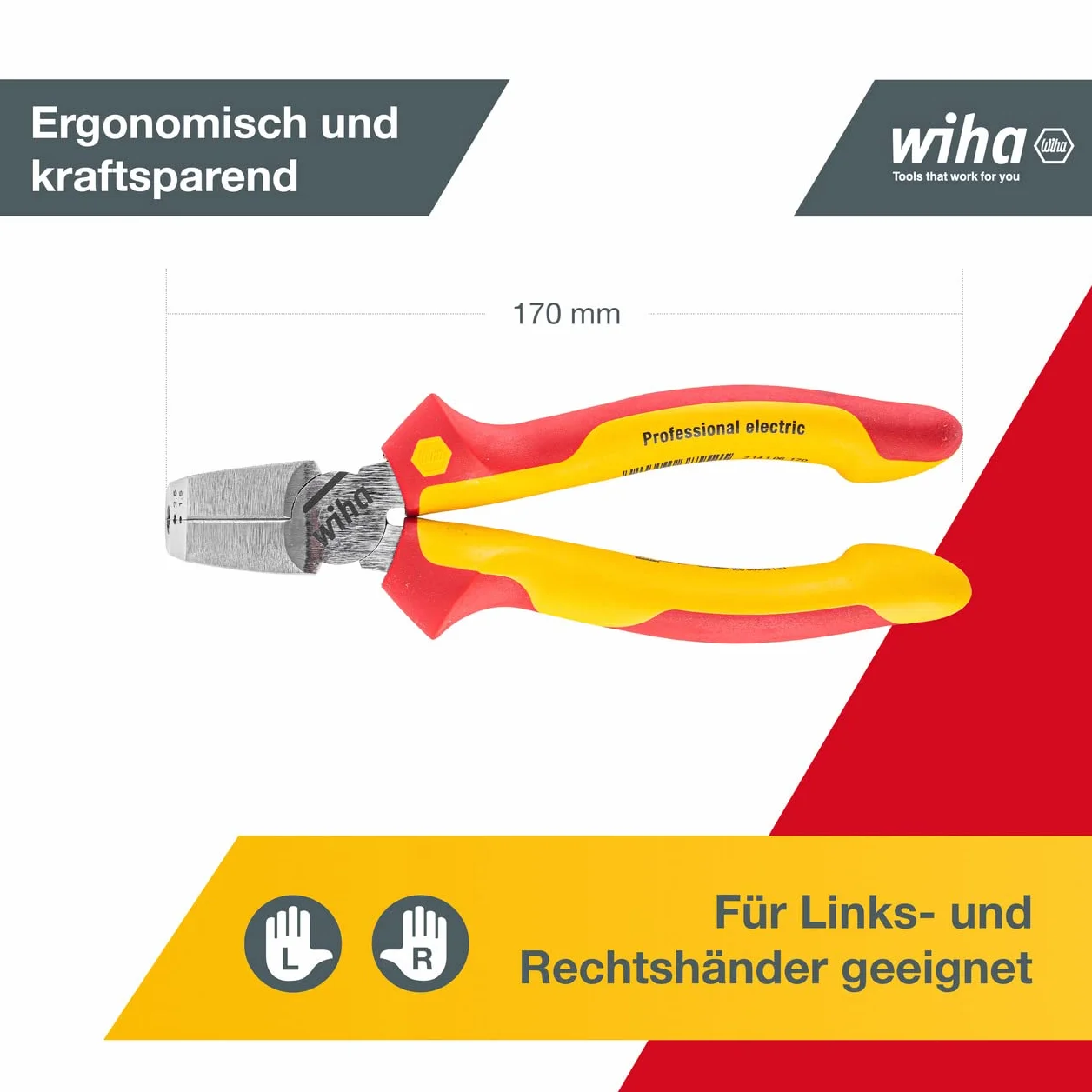 Wiha Alicates TriCut Professional Electric 170 mm, 7” (38552)