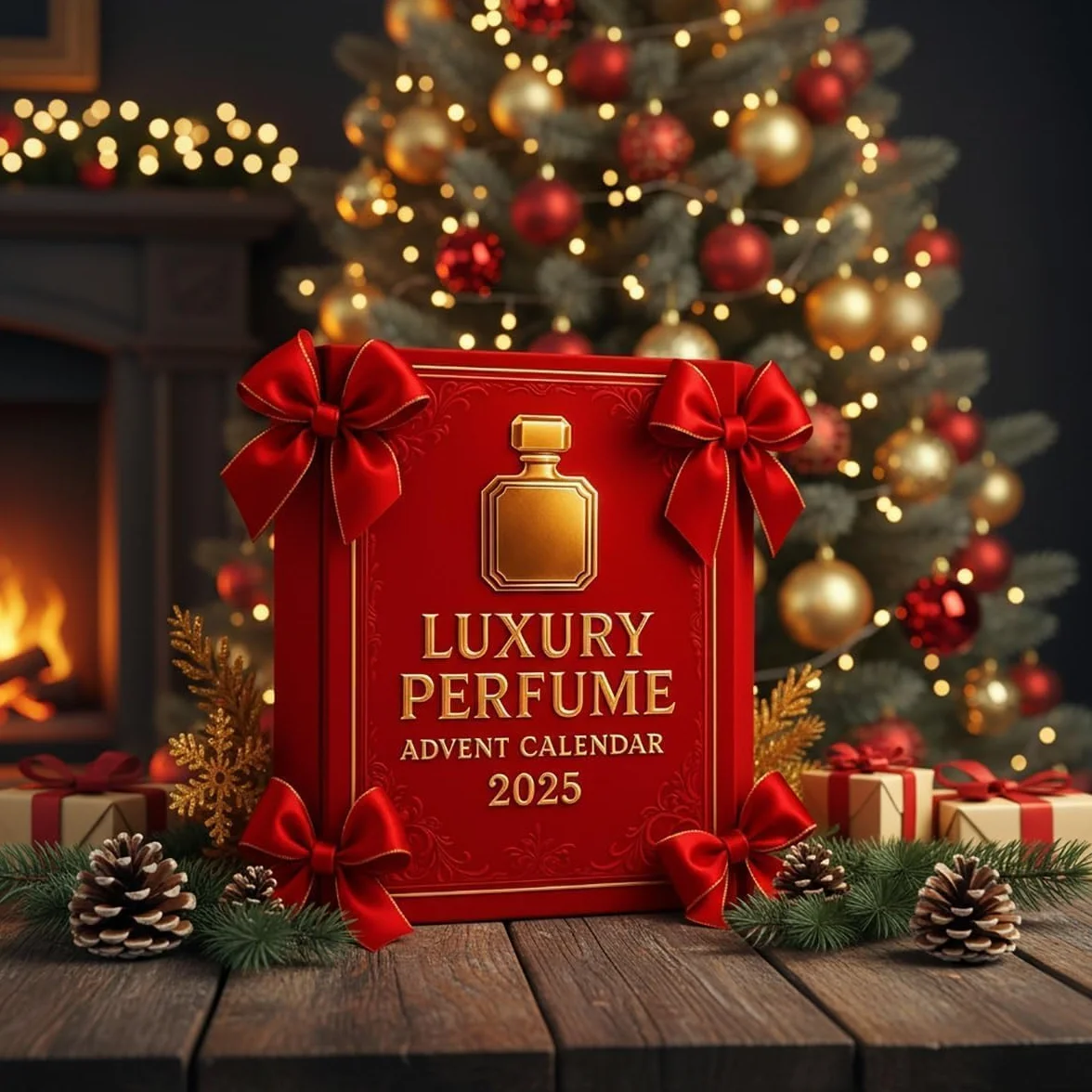 Luksusowy kalendarz adwentowy z wisiorkiem na perfumy, 24-dniowa butelka perfum ozdoba dla kobiet i mężczyzn – 24-dniowy prezent ekspozycyjny na perfumy, prezenty świąteczne premium
