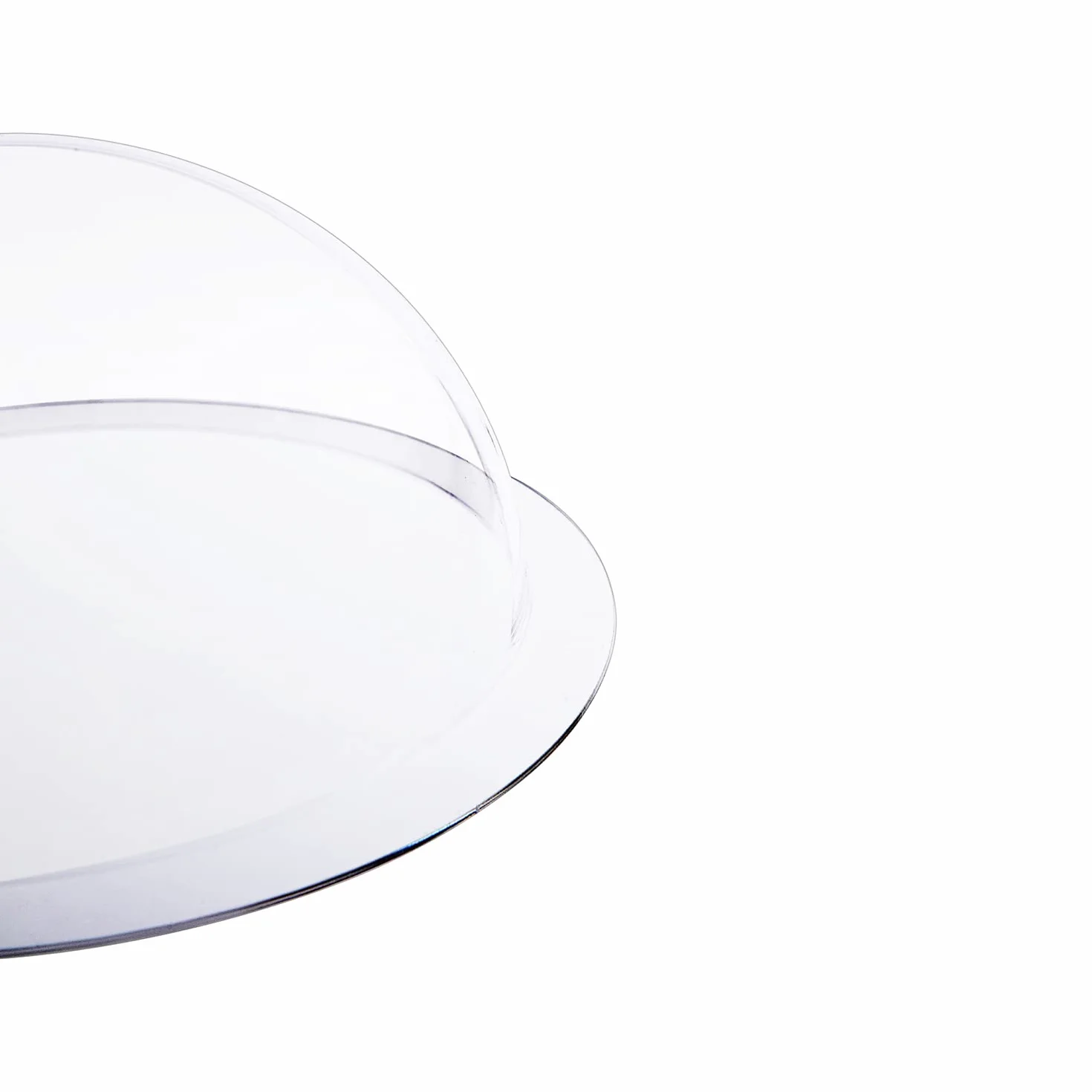 HMF Półkula akrylowa z kołnierzem, kopuła akrylowa DIY | Ø 20 cm | Przezroczysta