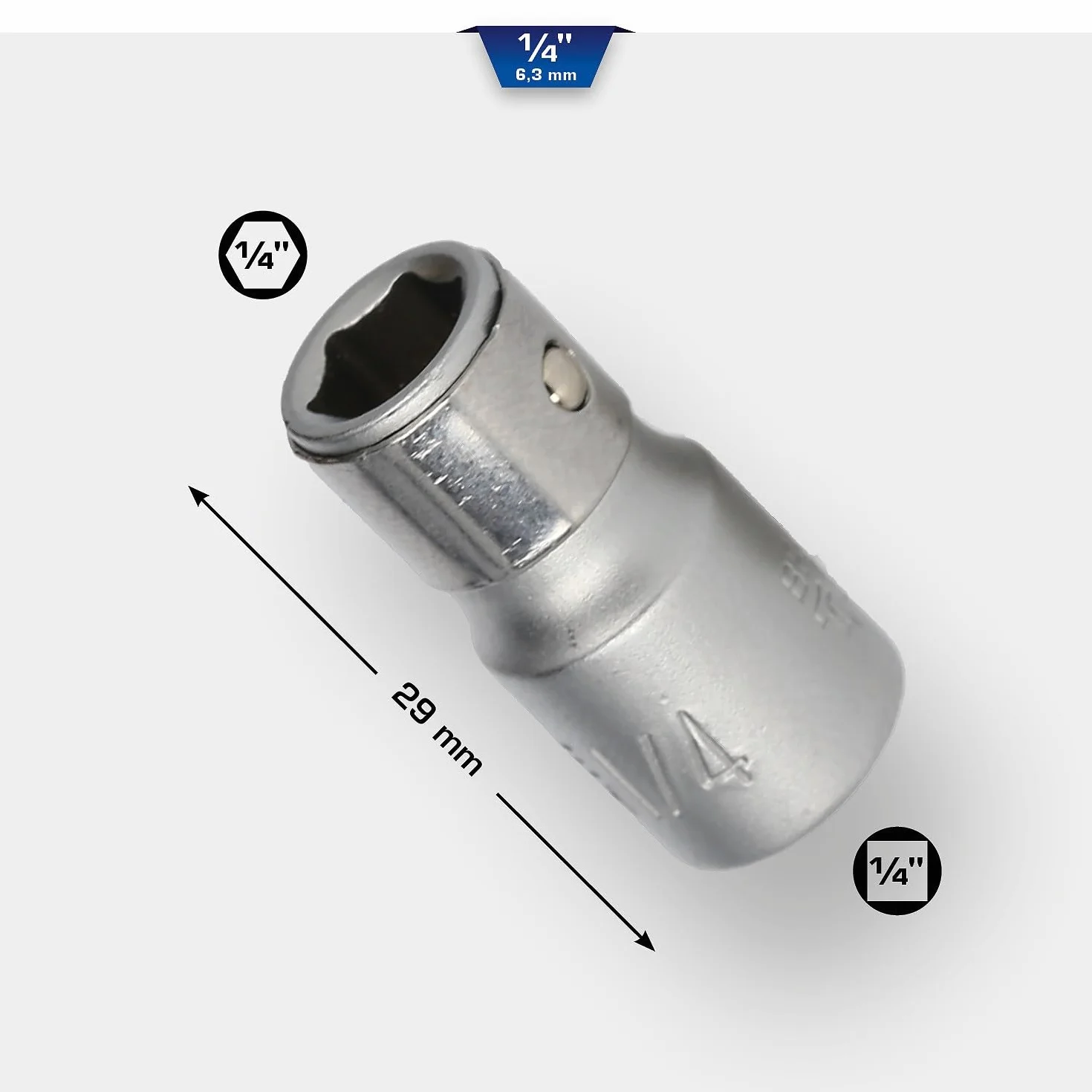 BRILLIANT TOOLS BT020912 Adapter do bitów 1/4" [Powered by KS TOOLS]