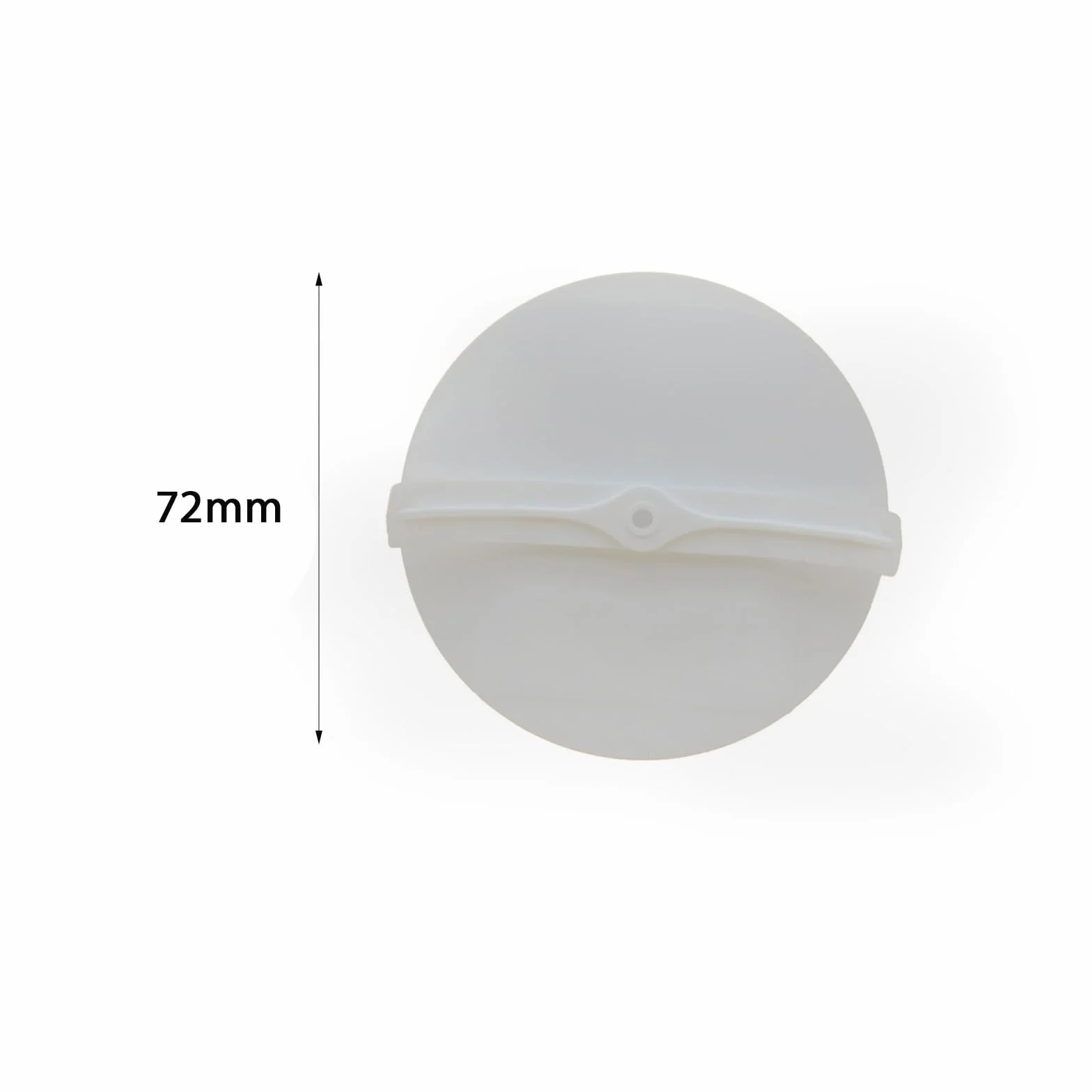 Odbojnik sprężynowy, biały, okrągły, Ø 72 mm, dla puszek Ø 60 mm, 5 sztuk