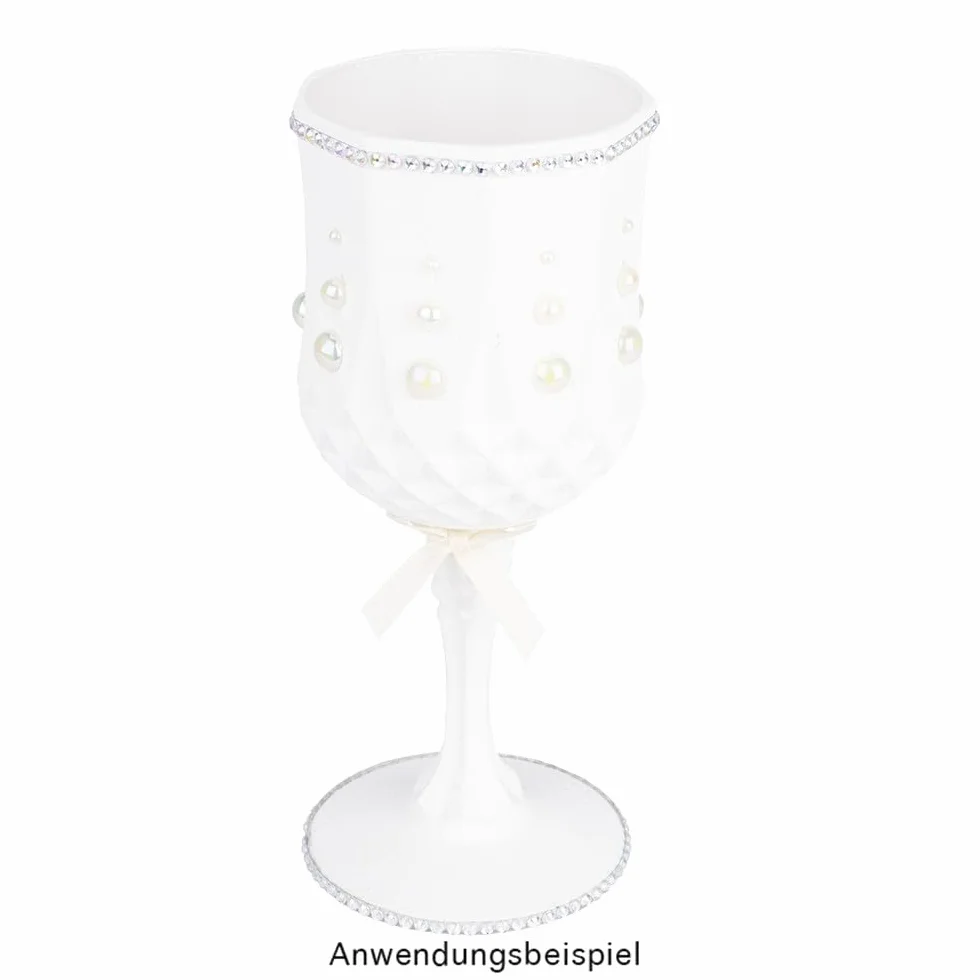Ideen mit Herz Kieliszki do wina o wyglądzie kryształu, 200 ml plastikowe szklanki, piknik, do podróży, nietłukące się, średnica 7 cm, wysokość 16,7 cm, przezroczyste, nadają się do kontaktu z