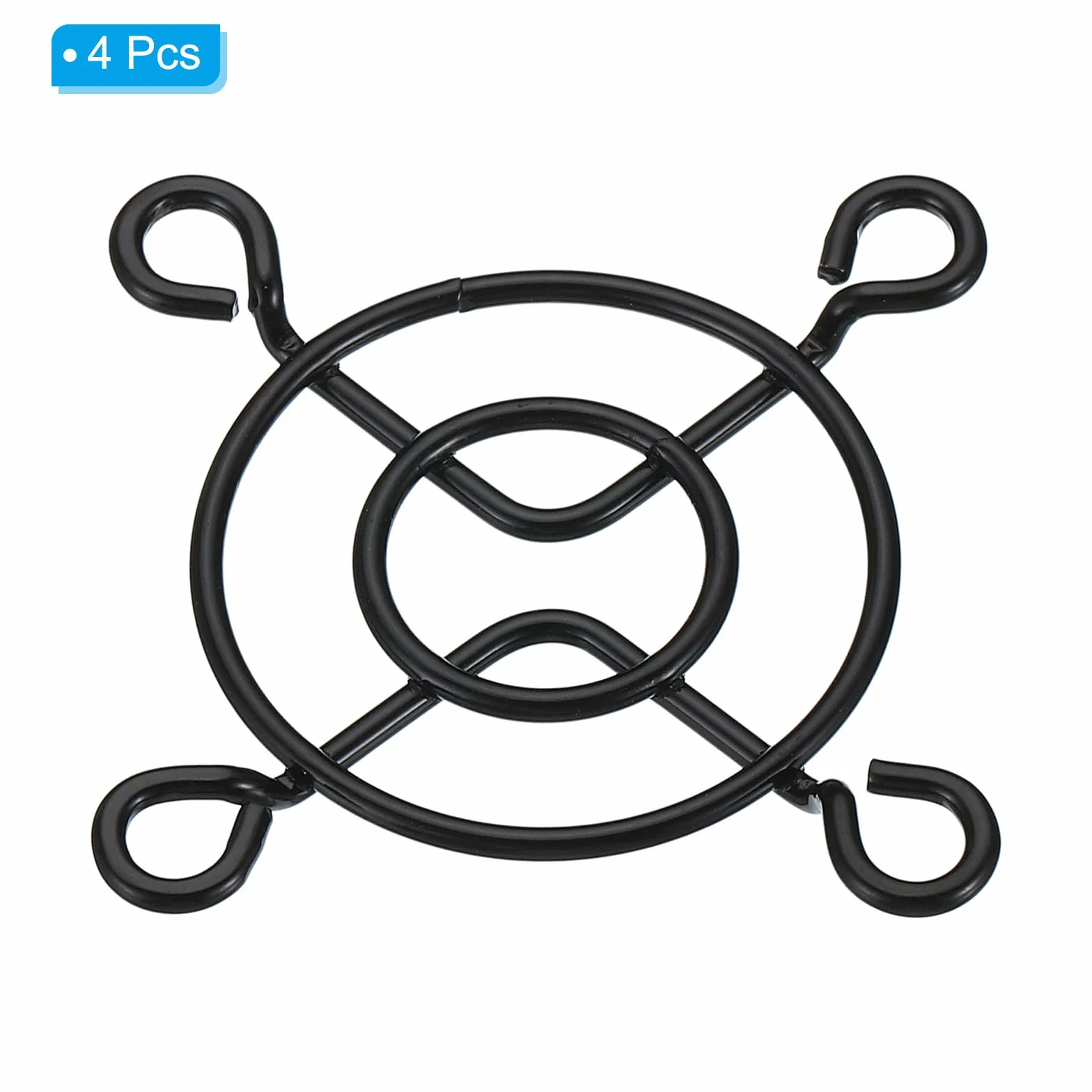 PATIKIL metalowy ochraniacz na grilla wentylatora 40 mm x 40 mm 4 sztuki czarny