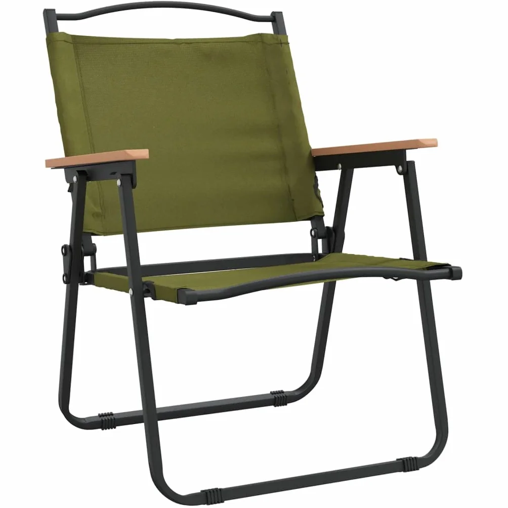 vidaXL Krzesła turystyczne, 2 szt., zielone, 54x55x78cm tkanina Oxford, krzesło turystyczne, krzesło plażowe, krzesło kempingowe, krzesła turystyczne