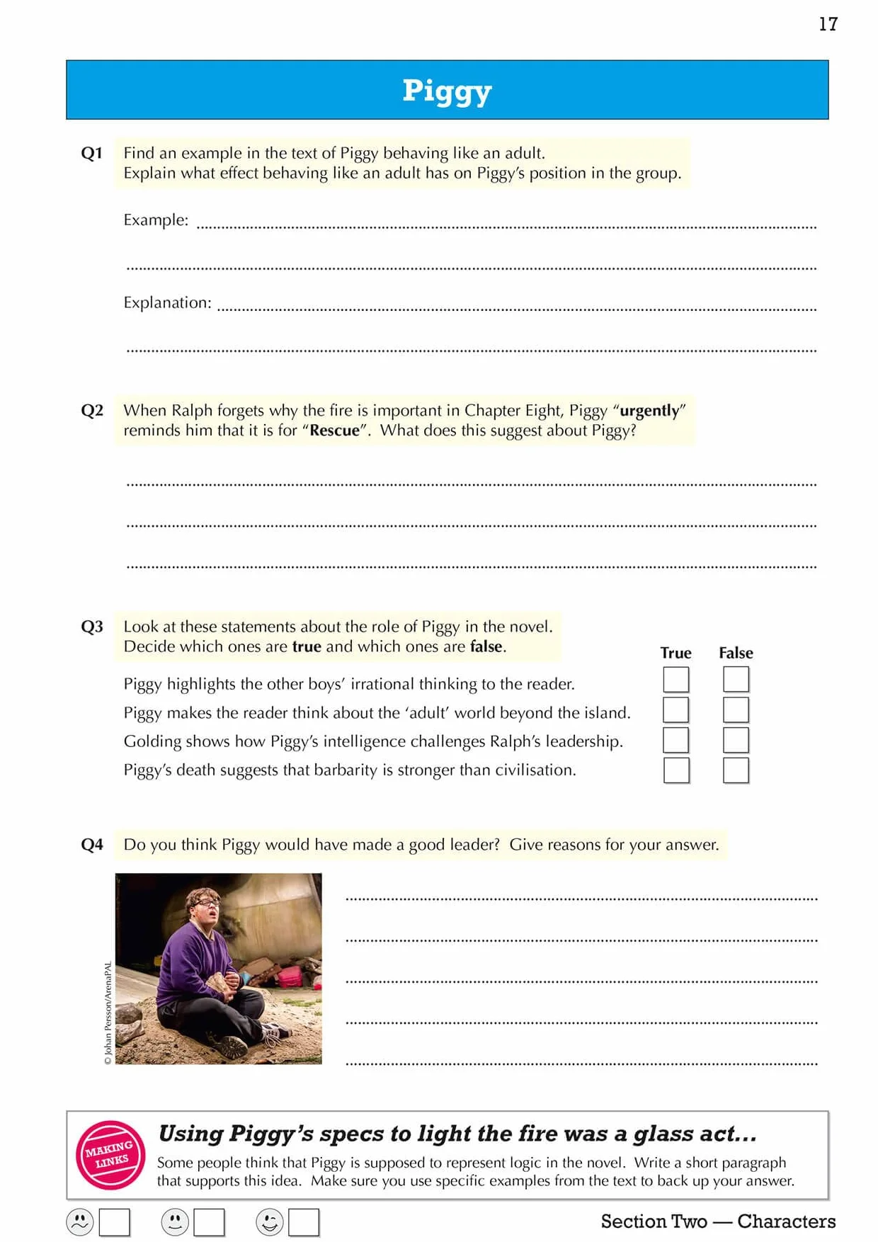 GCSE English - Lord of the Flies Workbook (includes Answers)