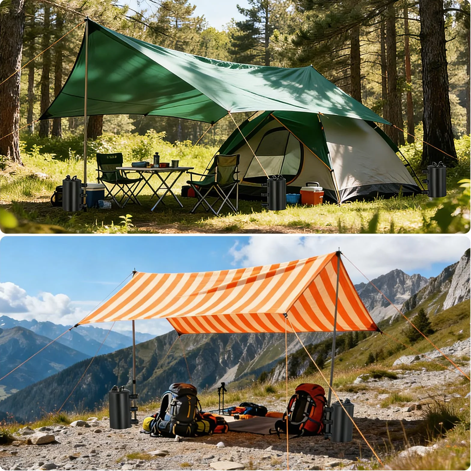Torba na ciężarki wodne z baldachimem, do toreb równoważących na parasol na patio, namiot pop-up, markizy i inne meble ogrodowe