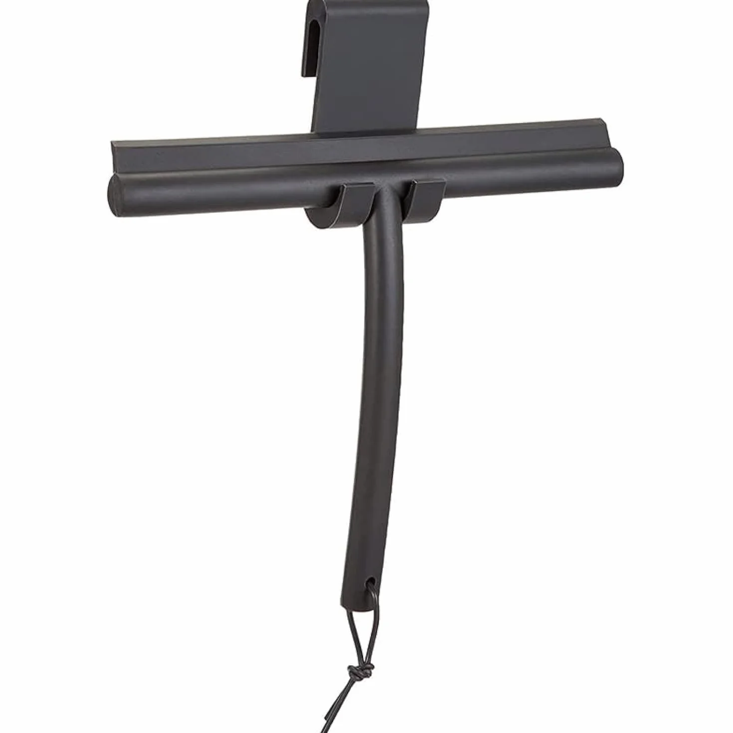 PIQIUQIU Silikonowa myjka prysznicowa z haczykiem, wycieraczka prysznicowa, 23 cm, szpatułki do mycia prysznica, do szkła łazienkowego, lustra, do czyszczenia szkła prysznicowego z haczykiem