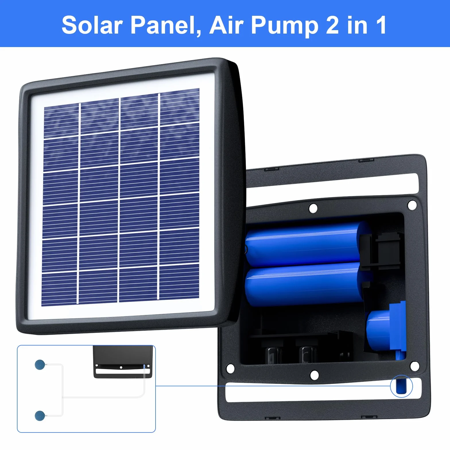 PChero Solarny napowietrzacz do staw, akumulator, pompa tlenowa do akwarium, skuteczne dostarczanie tlenu do staw, ogrodu, hydroponiki, pompa napowietrzająca, pielęgnacja stawu