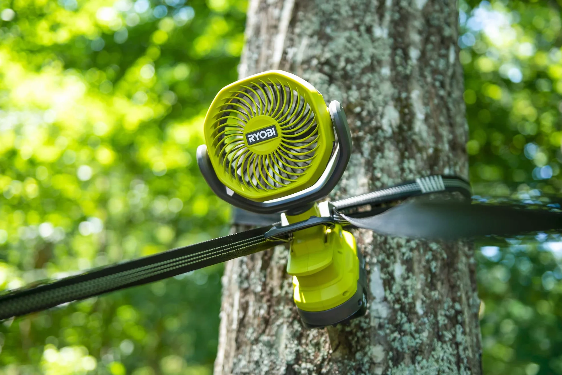 Ryobi RCF18-0 Bezprzewodowy Wentylator Zaciskowy ONE+, 18V, 10 cm Gołe Narzędzie, Hyper Green