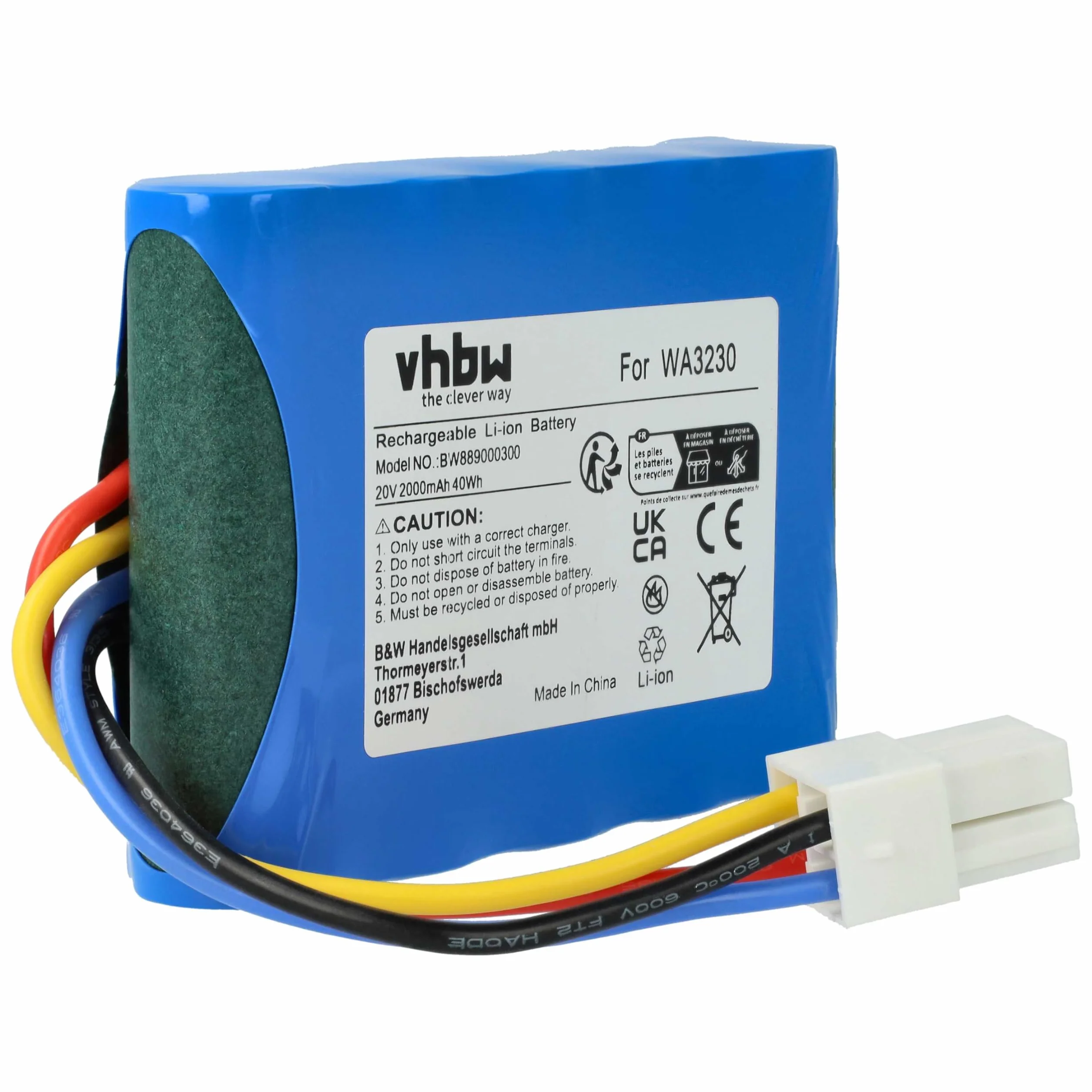 vhbw Wymienna bateria do Sunseeker LBF2025 do kosiarki (2000mAh, 20V, Li-ION)