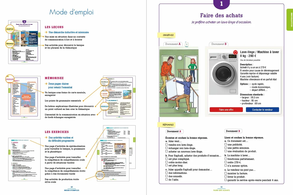 100% FLE - Communication essentielle du français A2 - Livre + didierfle.app: Collection 100% FLE