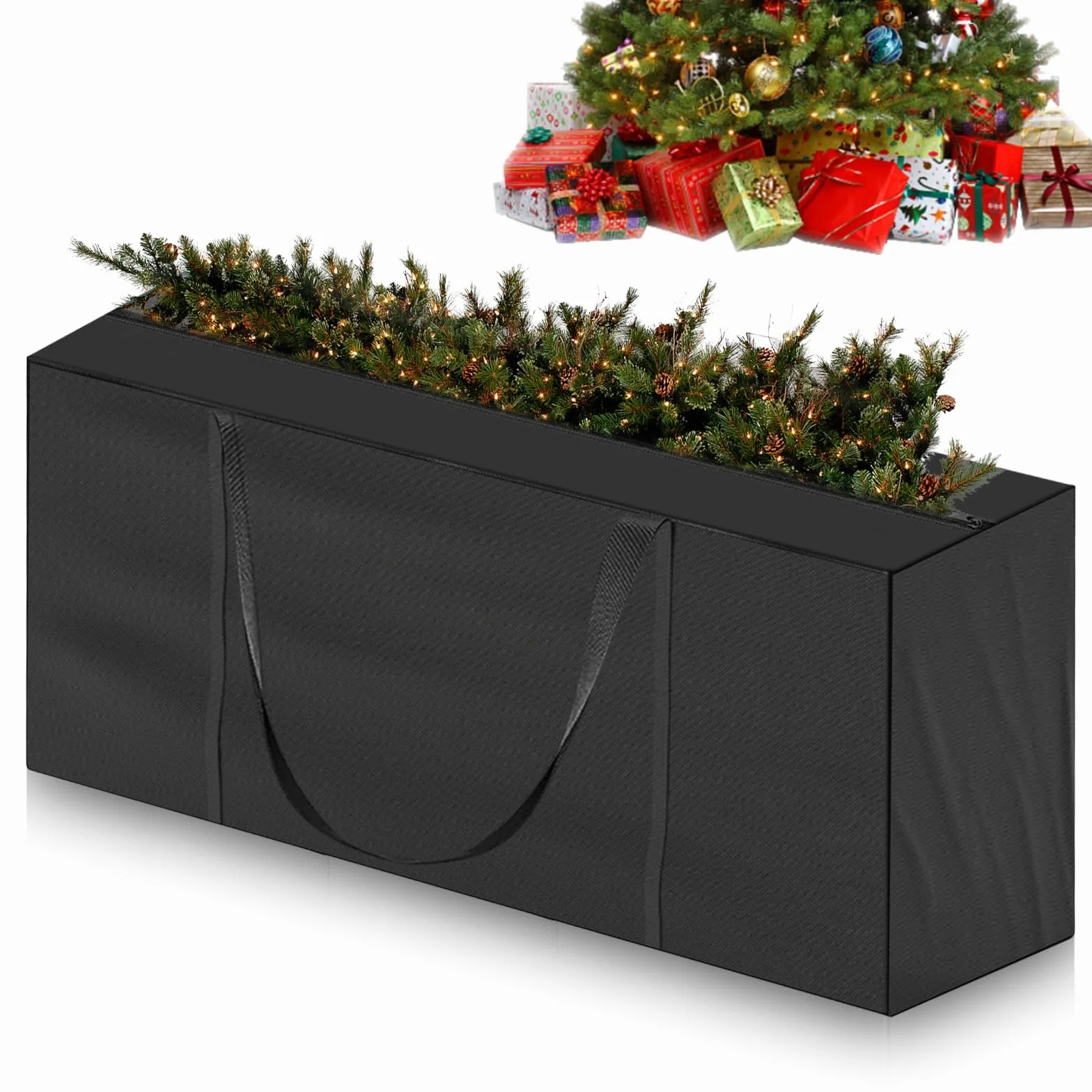 Sporgo Torba do przechowywania z uchwytem i zamkiem błyskawicznym: torba na nakładki, wodoszczelna torba 173 x 76 x 51 cm, poduszka ogrodowa, tkanina Oxford, na meble paletowe, poduszki tapicerowane,