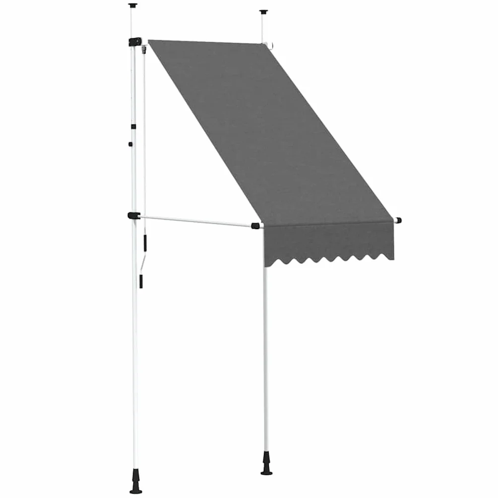 vidaXL Markiza zwijana ręcznie, 100 cm, antracytowa