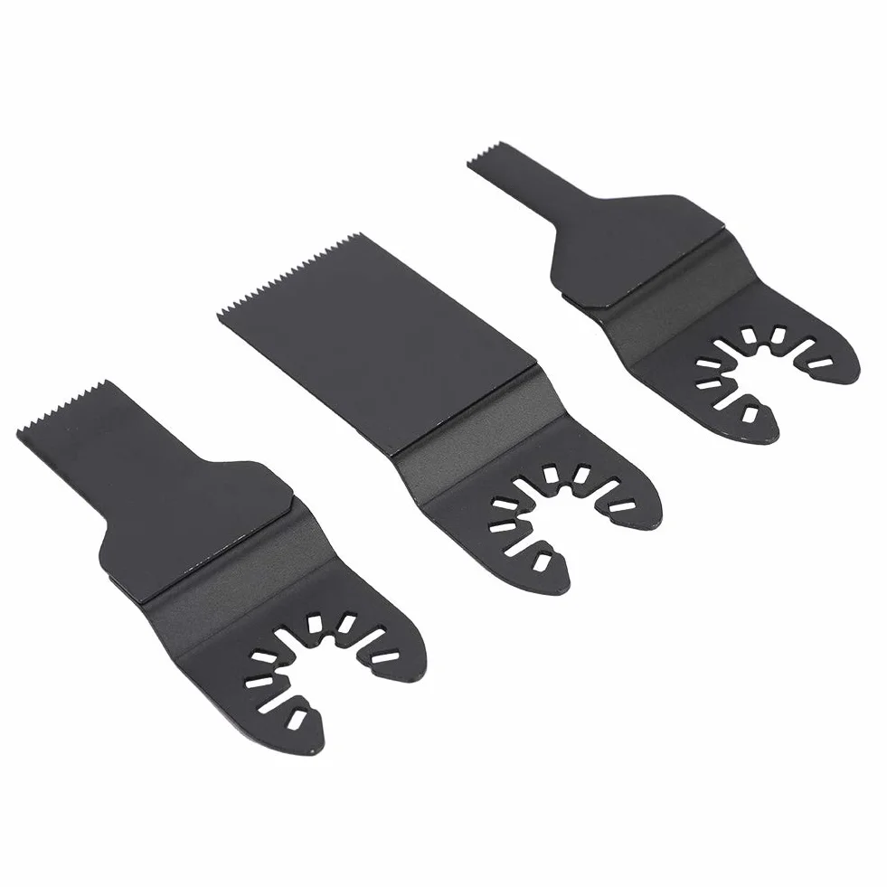 3 Szt. Metal Wood Oscylacyjne Narzędzie Wielofunkcyjne 10mm Narzędzie Wielofunkcyjne Quick Release Dokładność Brzeszczoty ze Stali Wysokowęglowej Narzędzie Tnące do Metalu Drewno z Tworzywa Sztucznego