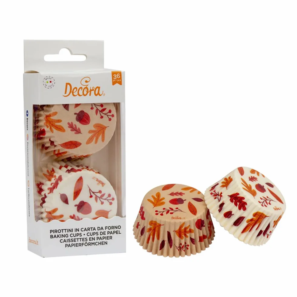 DECORA Opakowanie 36 Pirotów Jesień 50 x 32 mm
