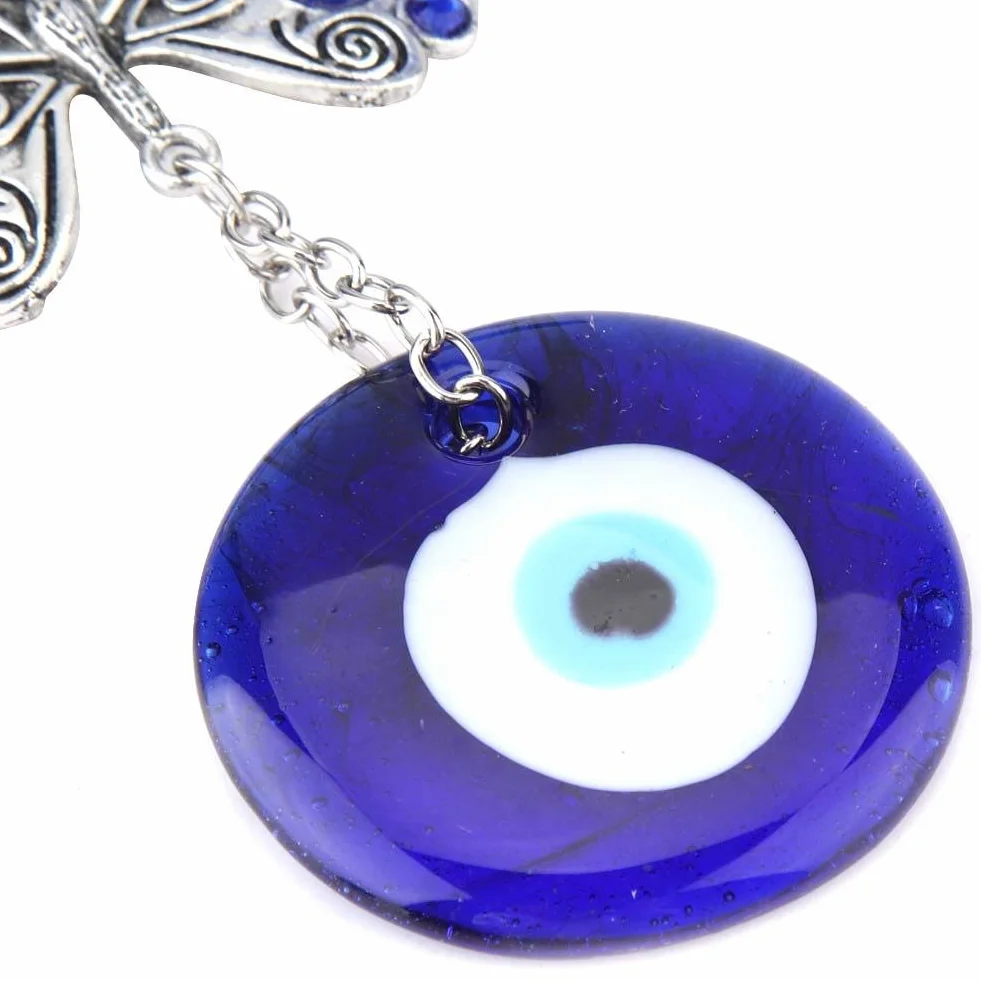 Hztyyier Tureckie Oko Ścienne, amulet przeciwdziałający złemu oku, niebieska szklana zawieszka, dekoracje domowe