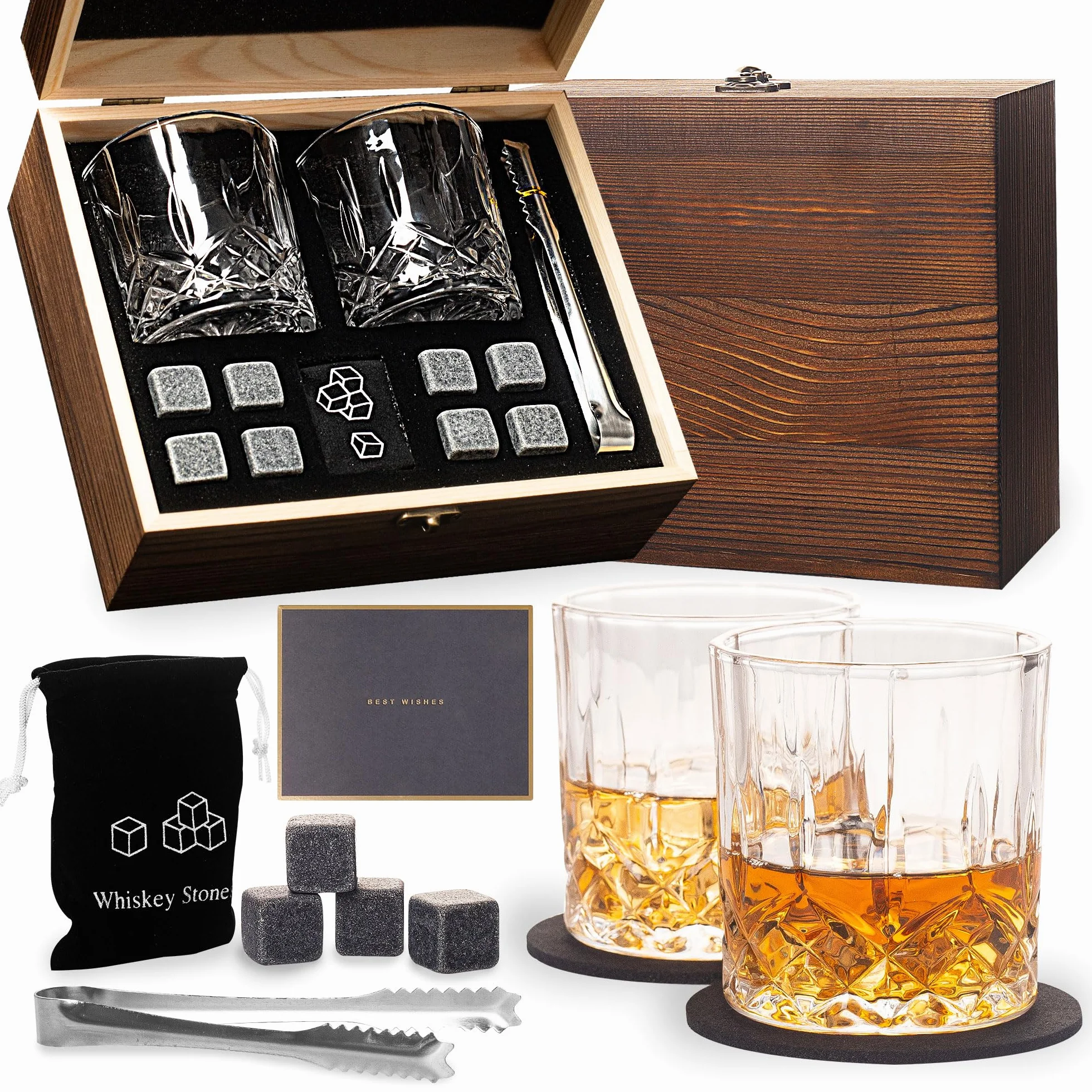 Zestaw upominkowy do whisky prezenty urodzinowe dla mężczyzn 30 40 50 60